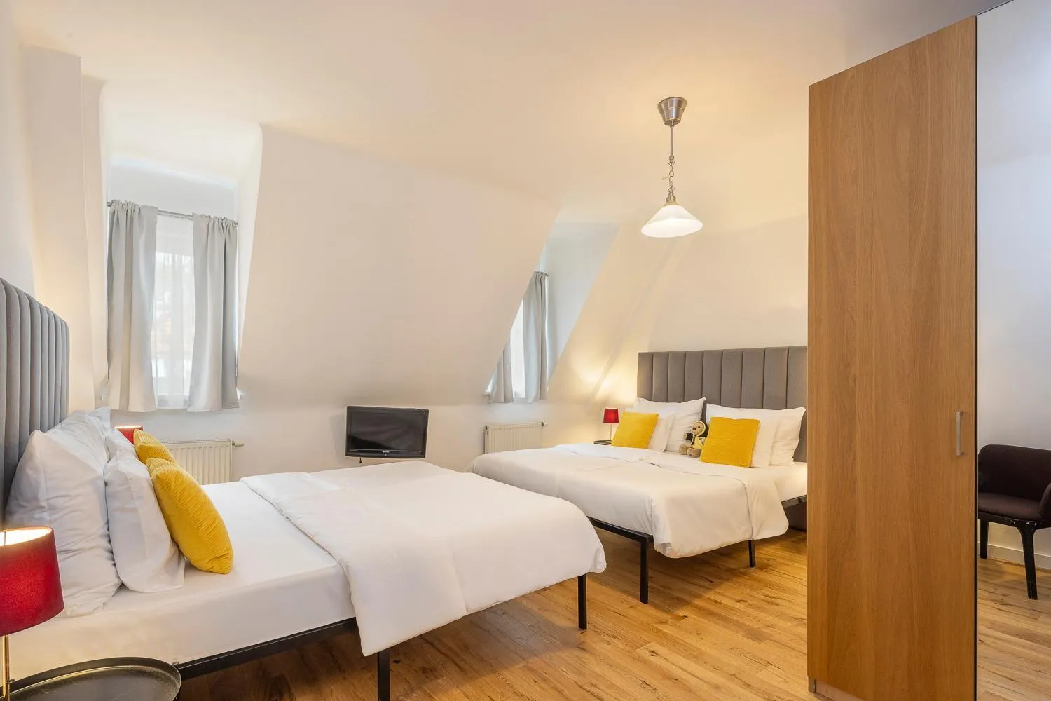 Bed in Pytloun Self Check-in Hotel Liberec