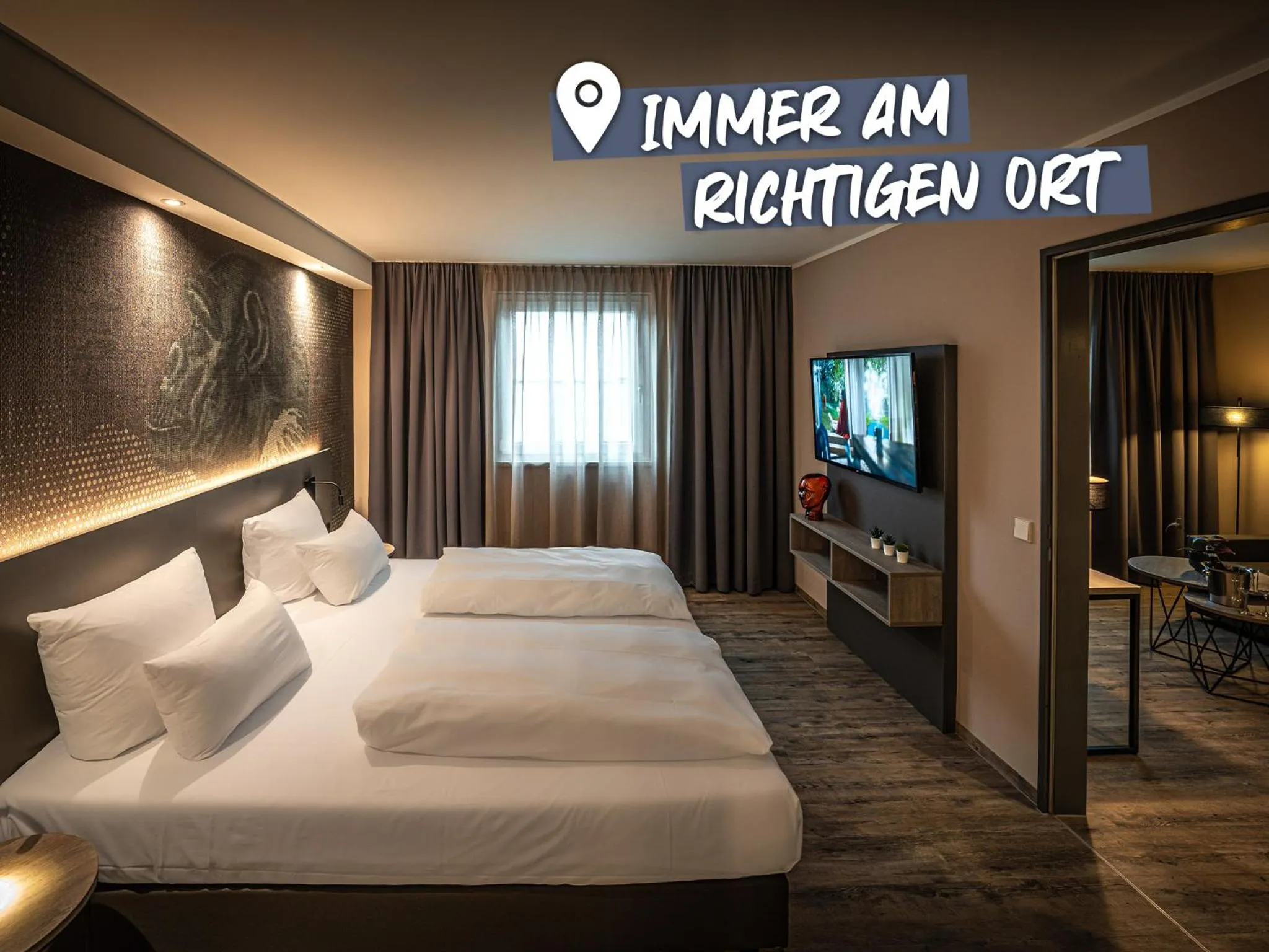 Photo of the whole room, Bed in LOGINN Hotel Stuttgart Zuffenhausen