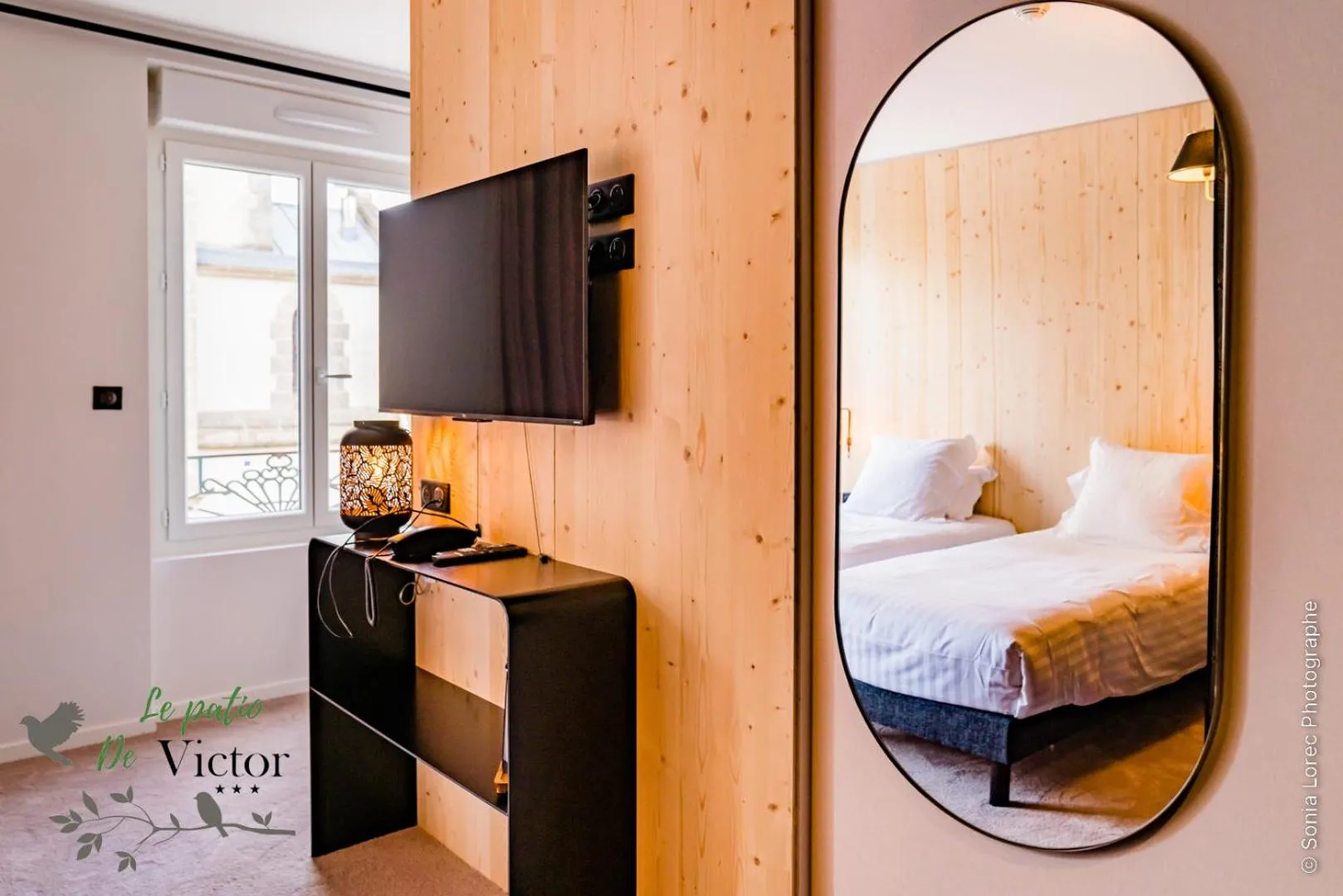 Bed in Hôtel Le Patio de Victor, Lorient