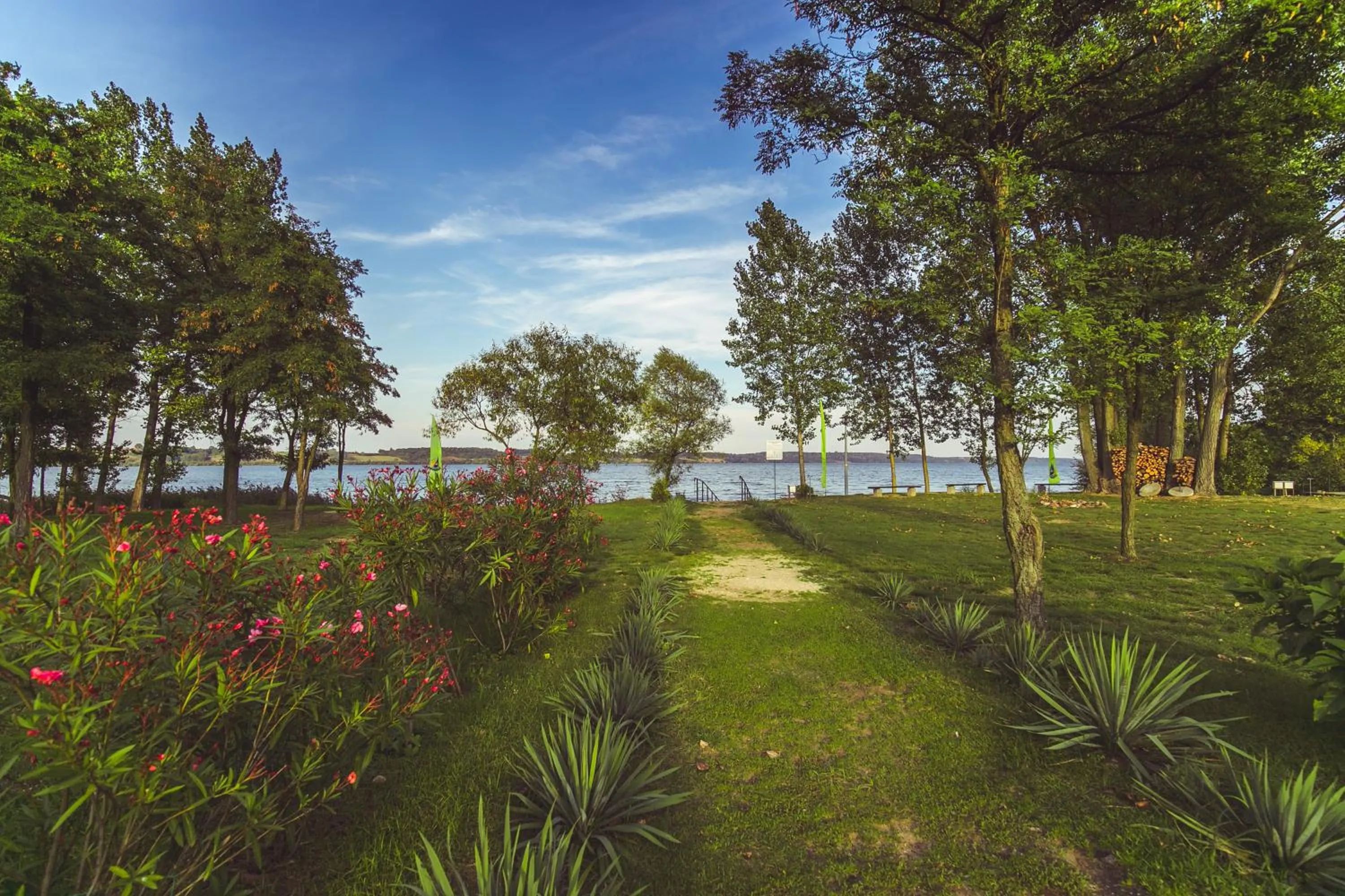 Garden view in Gościniec pod Żaglami