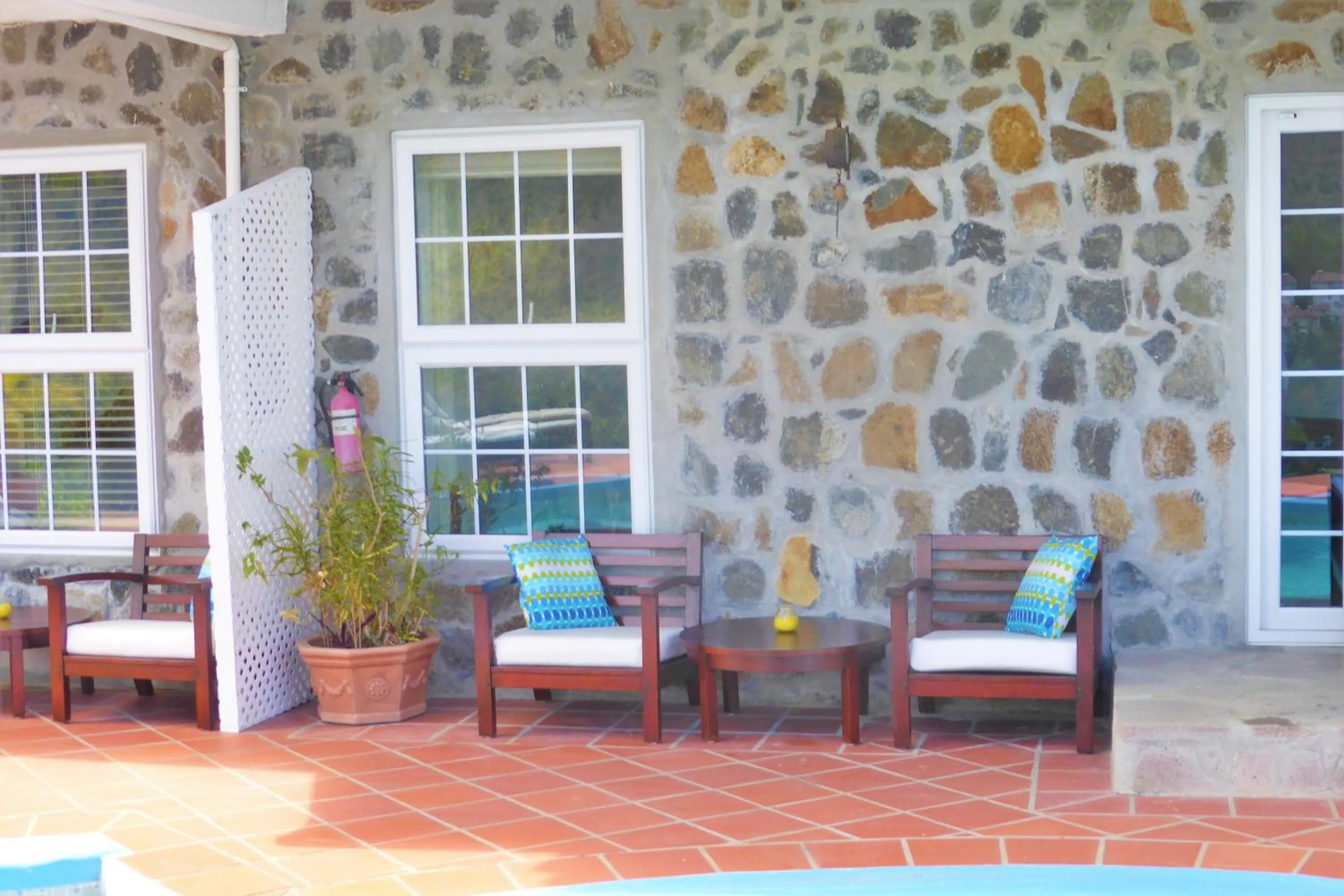 Patio in Marigot Palms Luxury Caribbean Apartment Suites