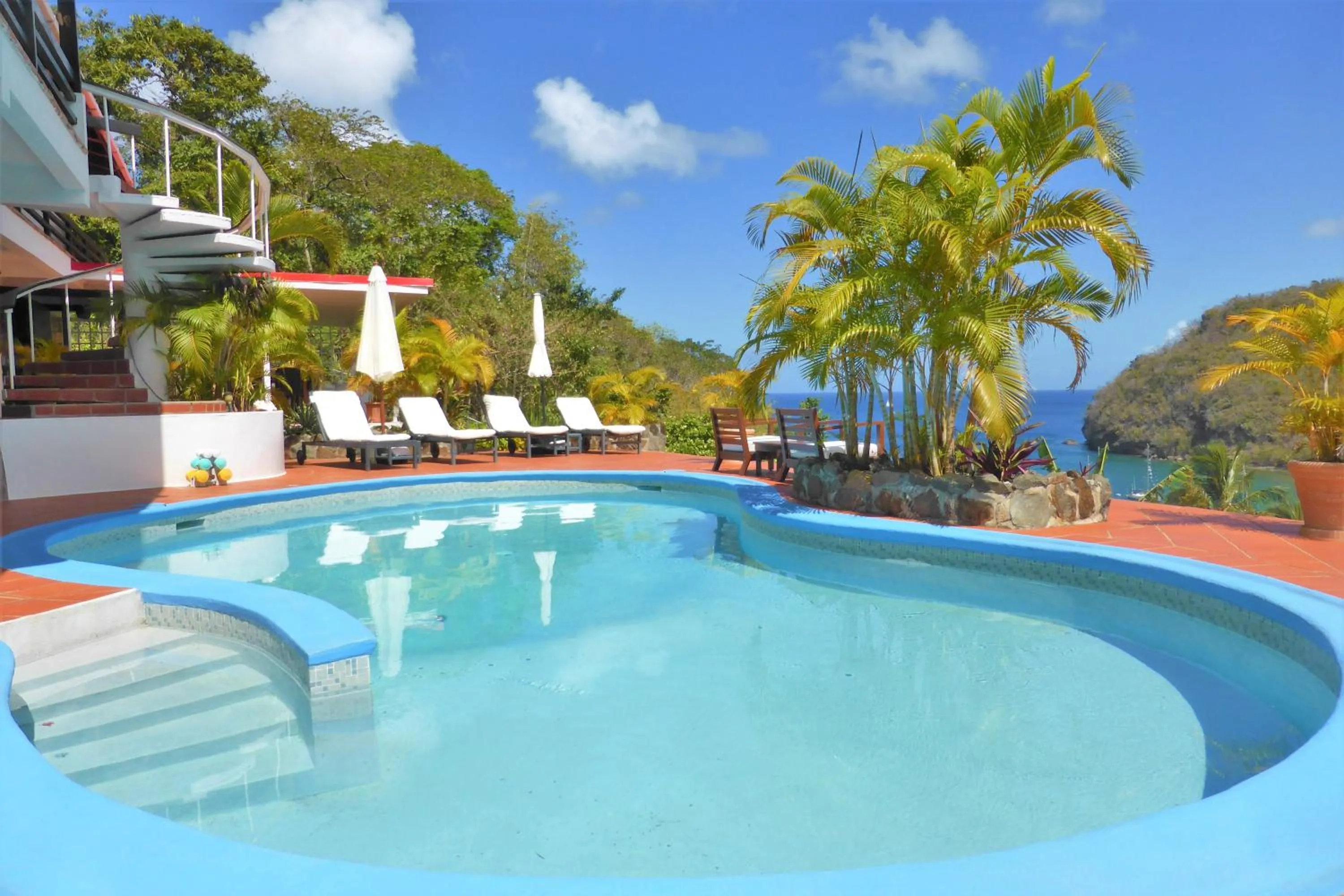 Swimming pool in Marigot Palms Luxury Caribbean Apartment Suites