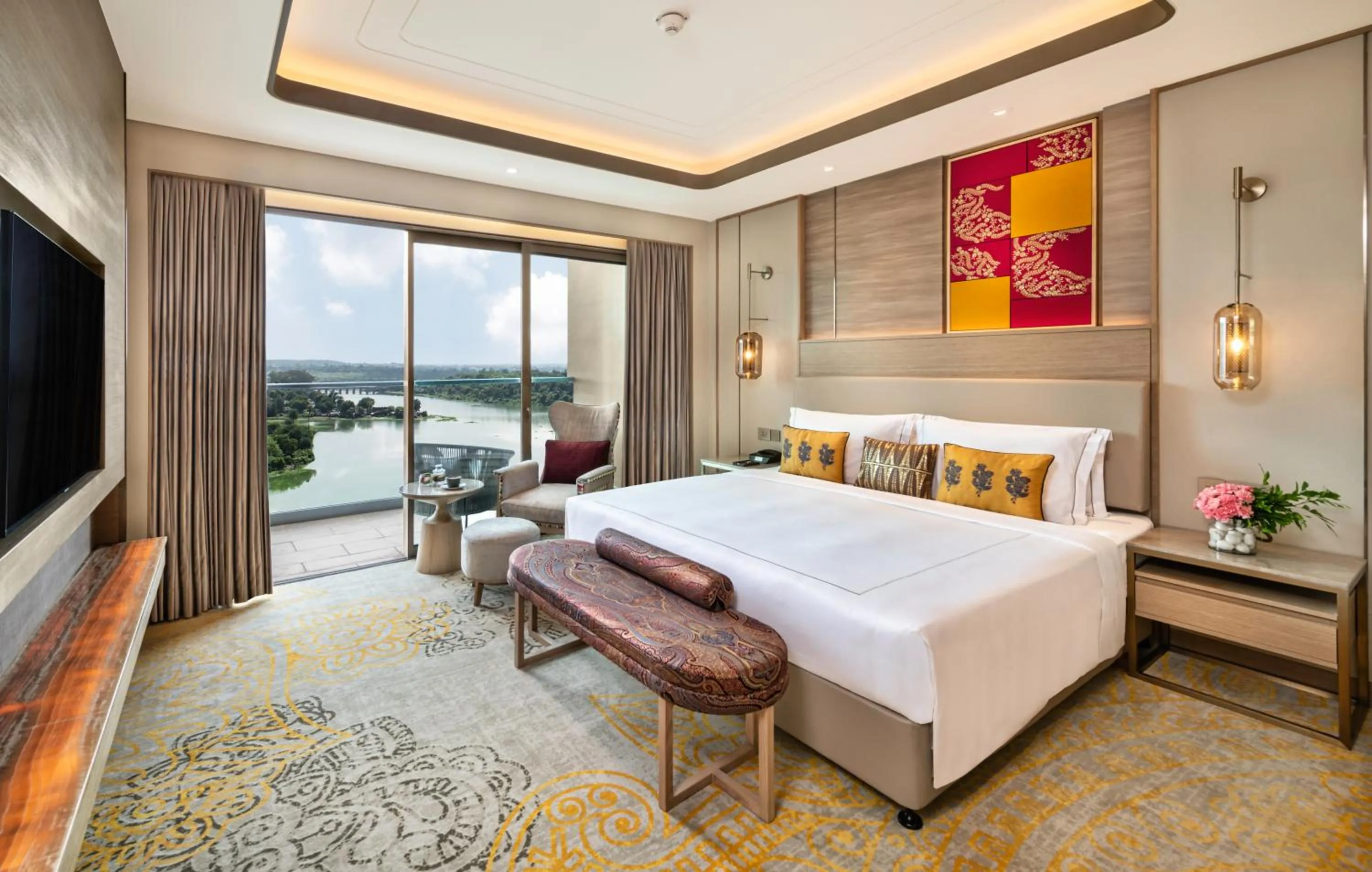 Bedroom, Bed in Taj Lakefront Bhopal