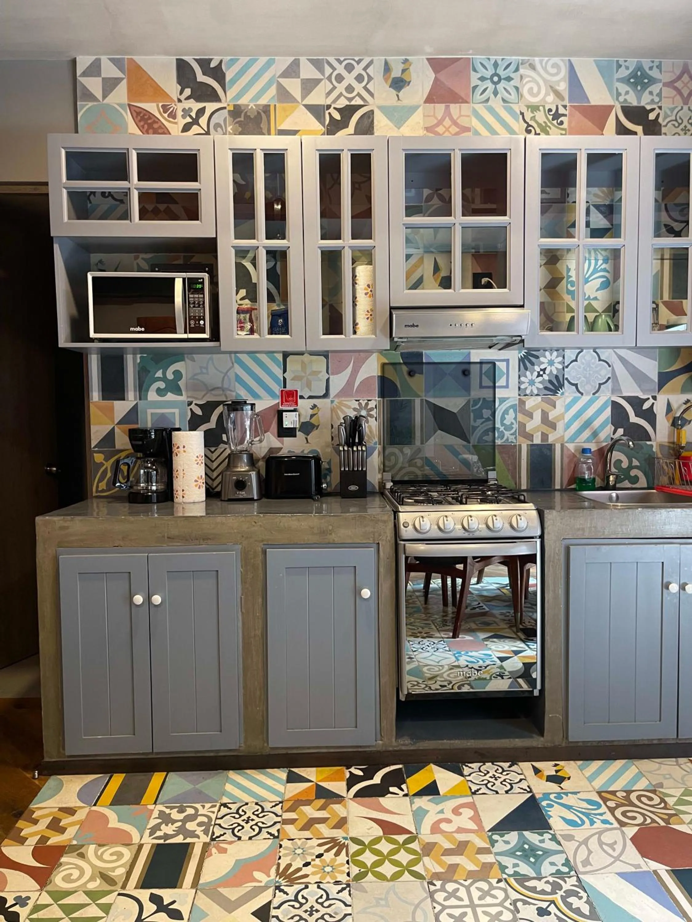 Kitchen/Kitchenette in TERRAZA a una cuadra del Angel, King size Bed