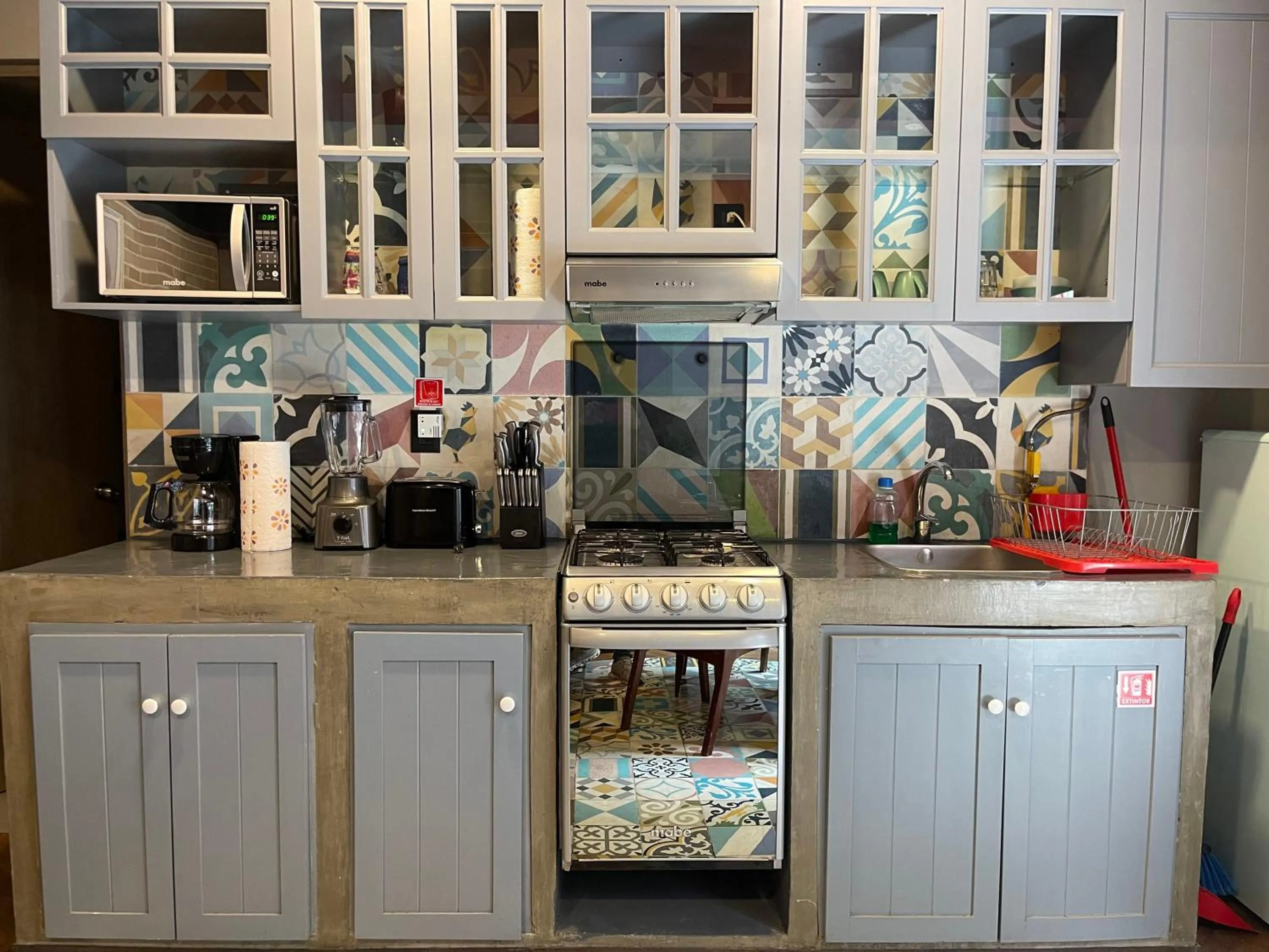 Kitchen/Kitchenette in TERRAZA a una cuadra del Angel, King size Bed