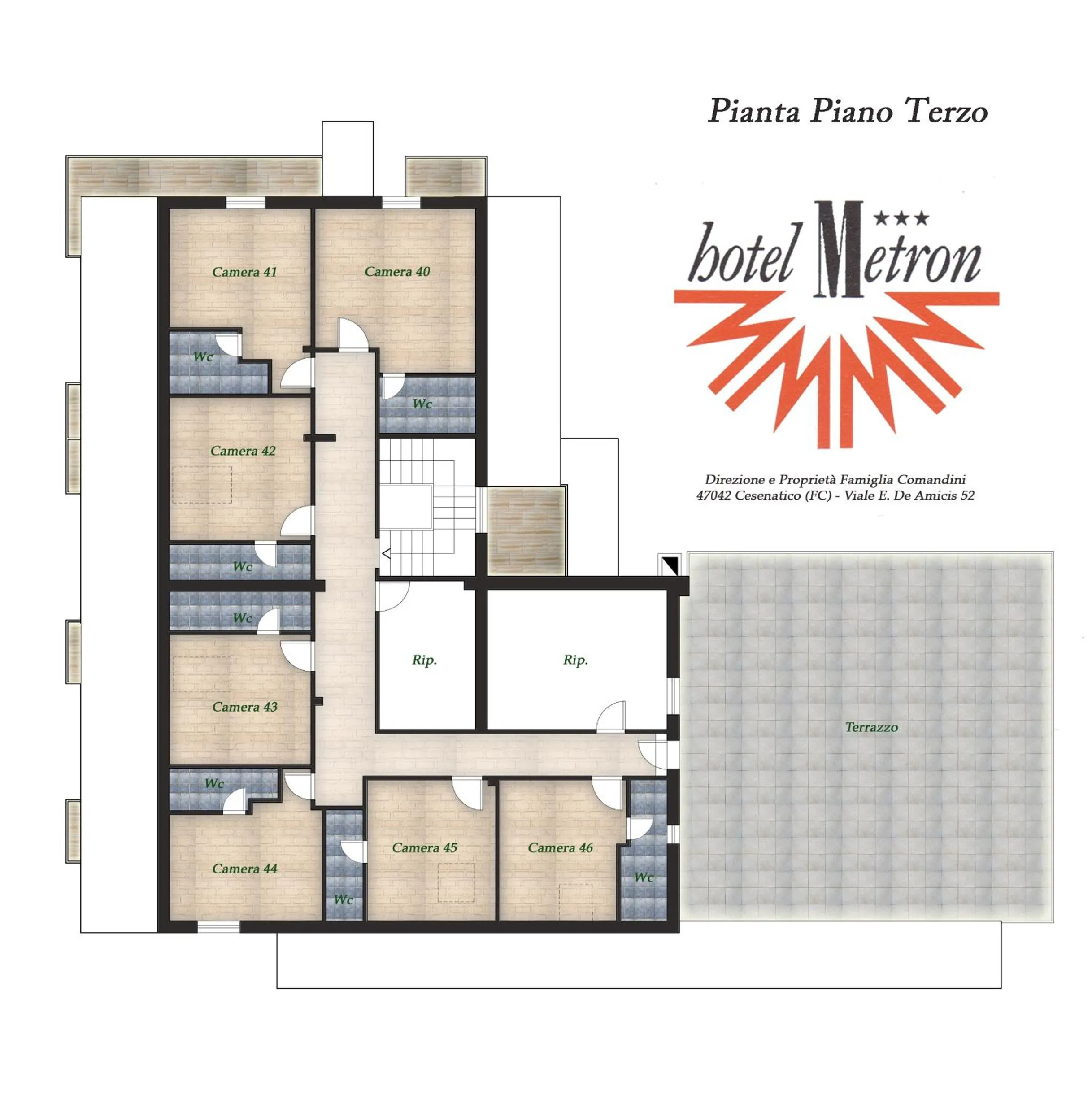Floor plan in Hotel Metron
