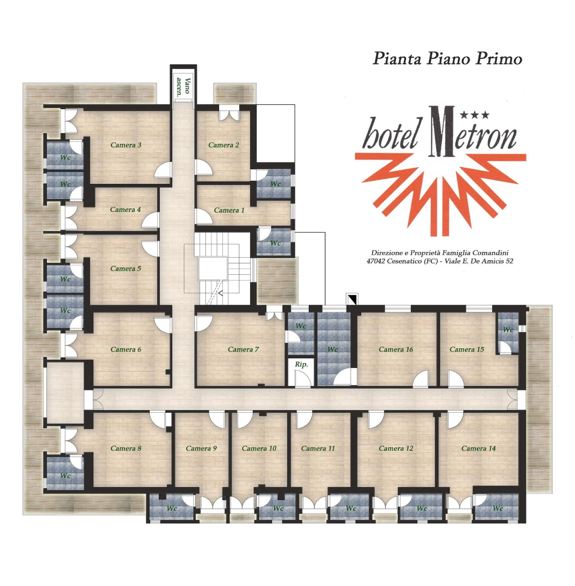 Floor plan in Hotel Metron