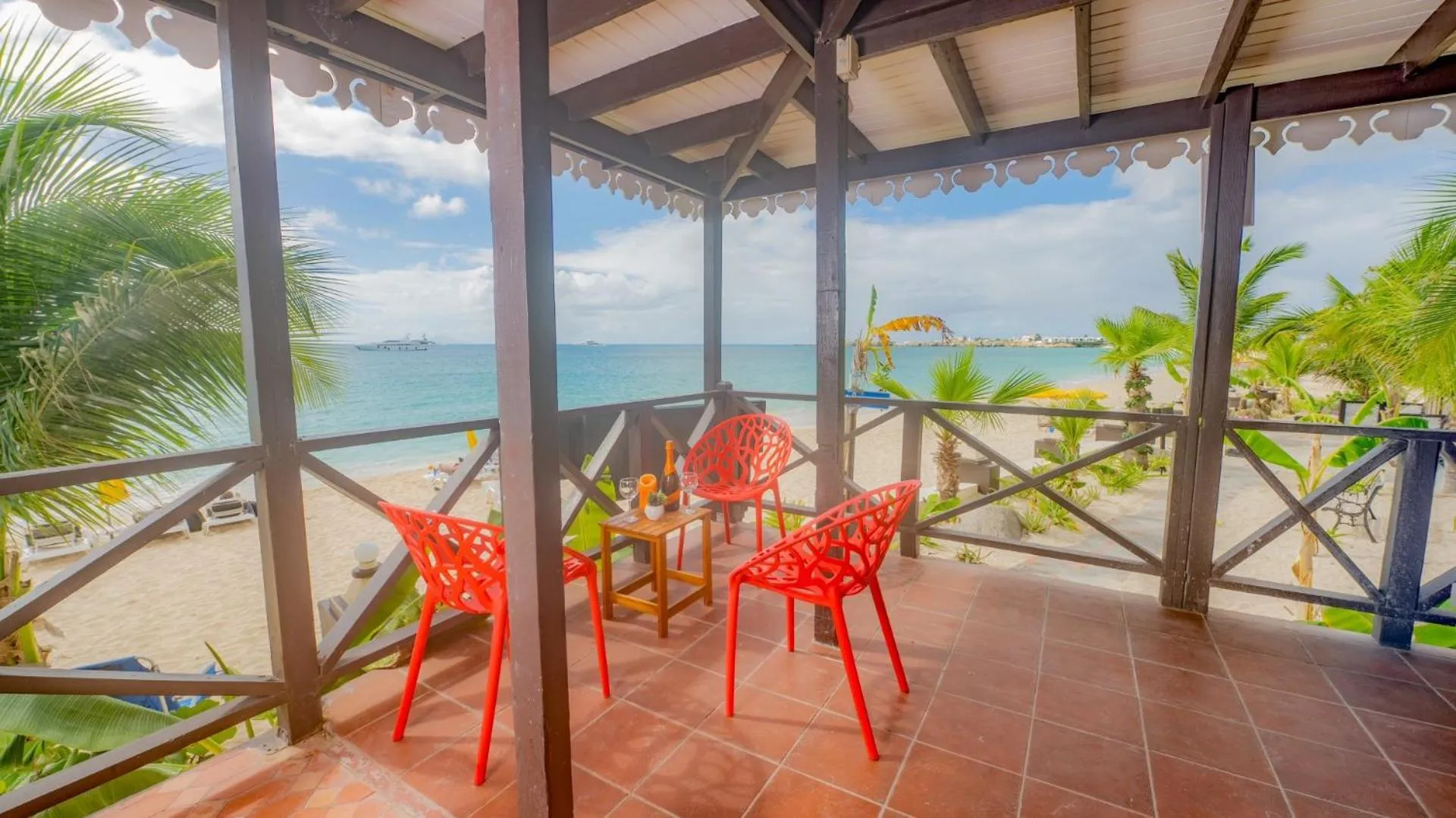 Patio in Mary's Boon Beach Resort & Spa