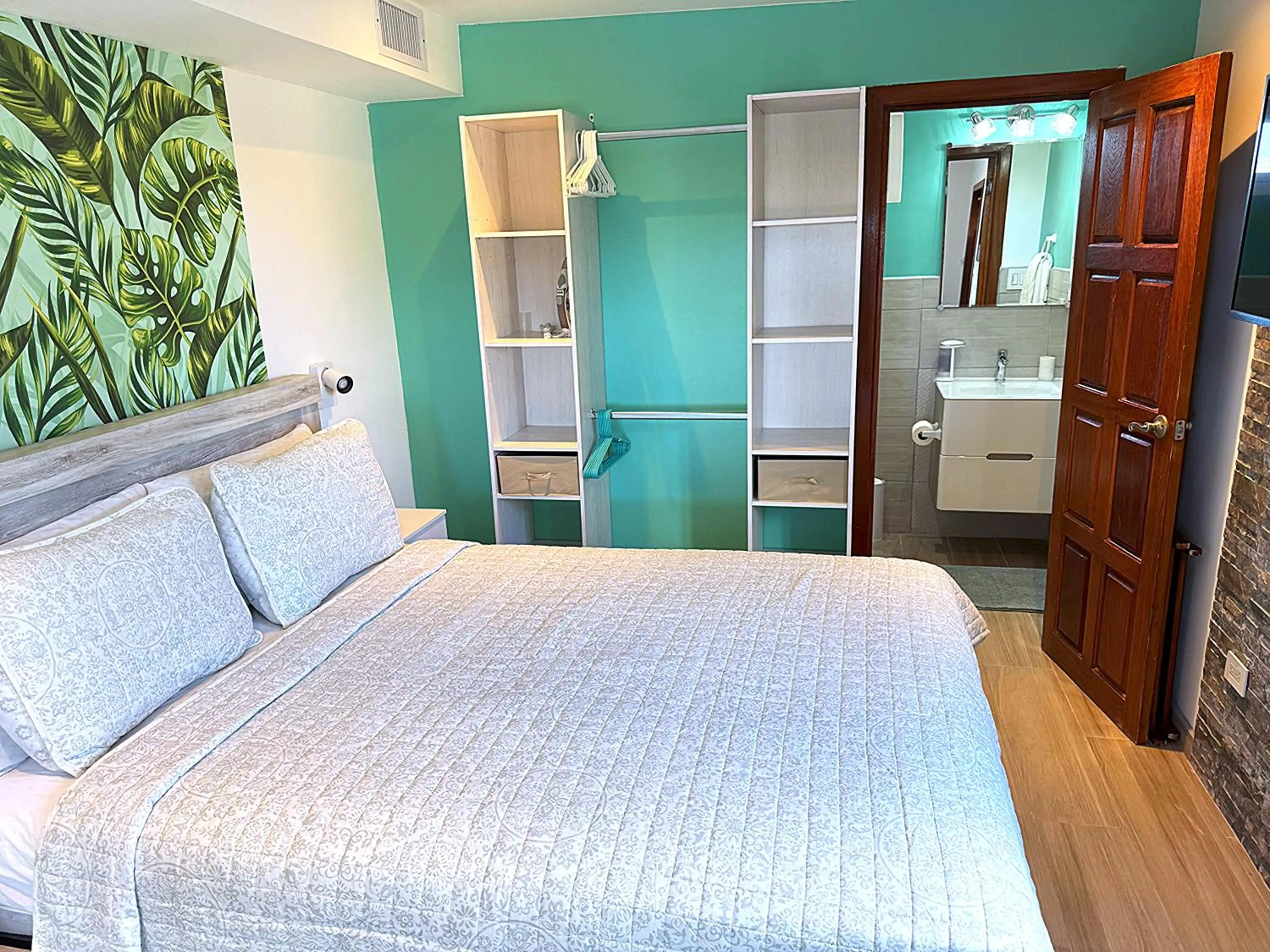 Bed in Mary's Boon Beach Resort & Spa