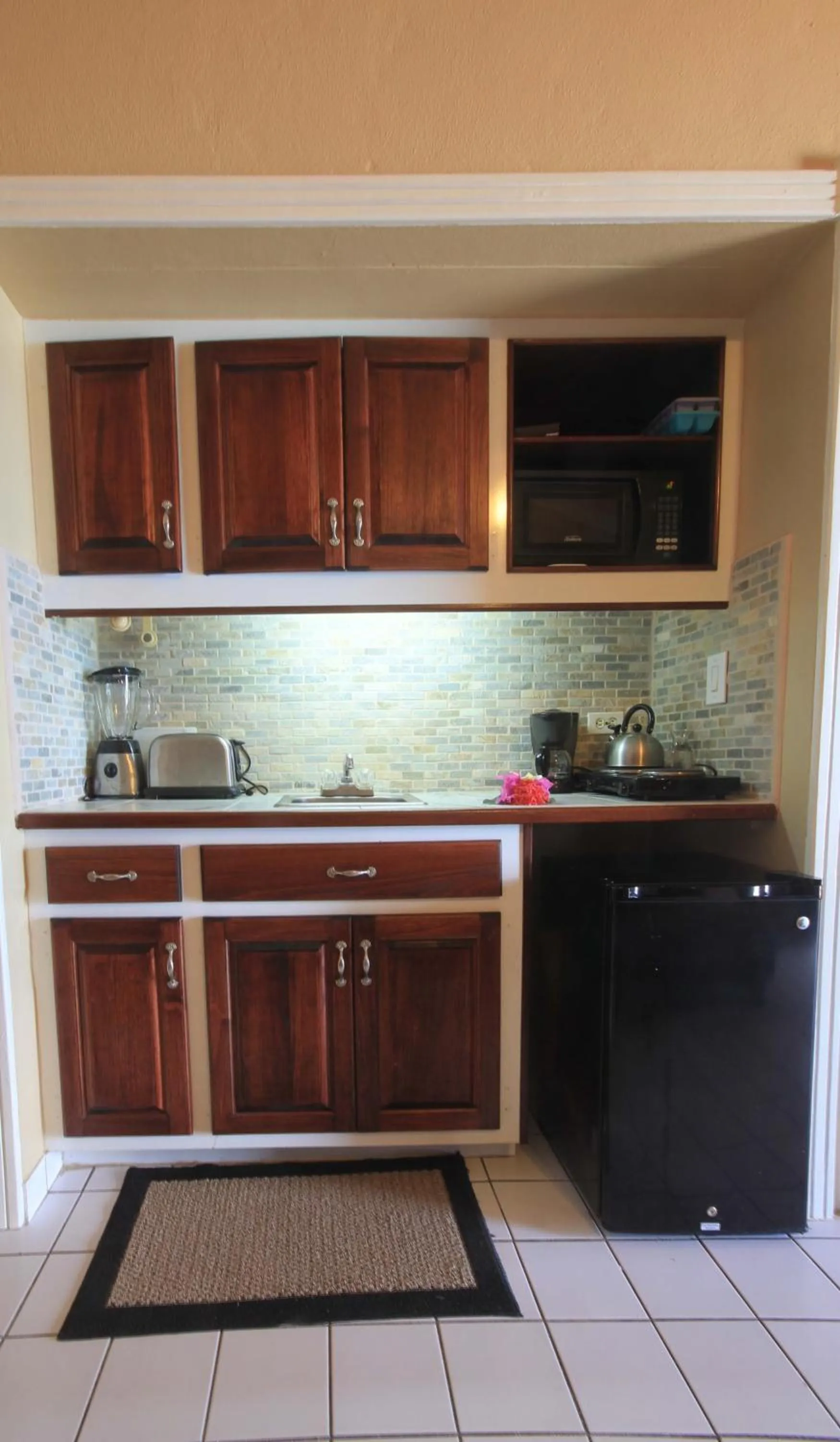 Kitchen or kitchenette in Mary's Boon Beach Resort & Spa