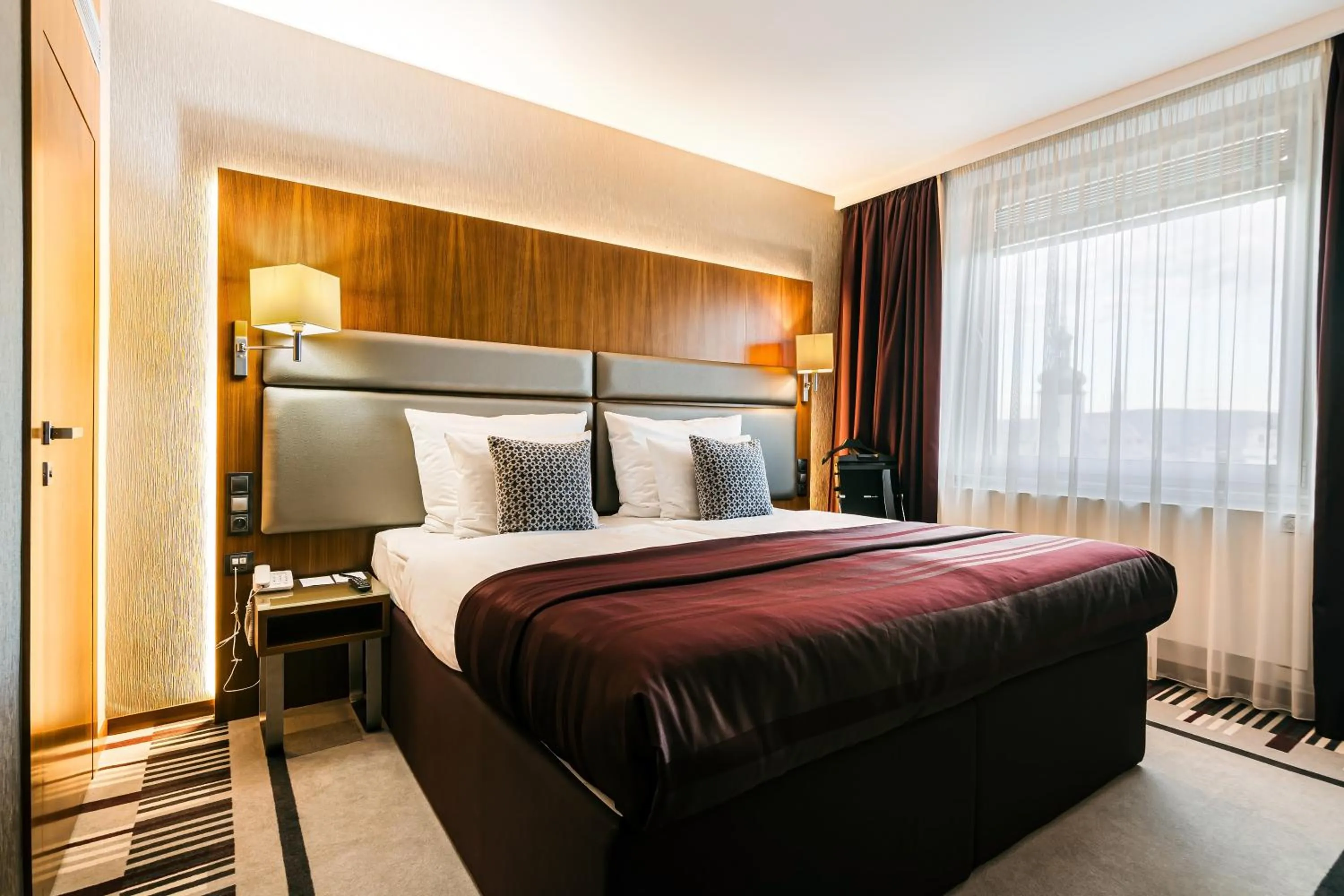 Bed in Hotel International Brno