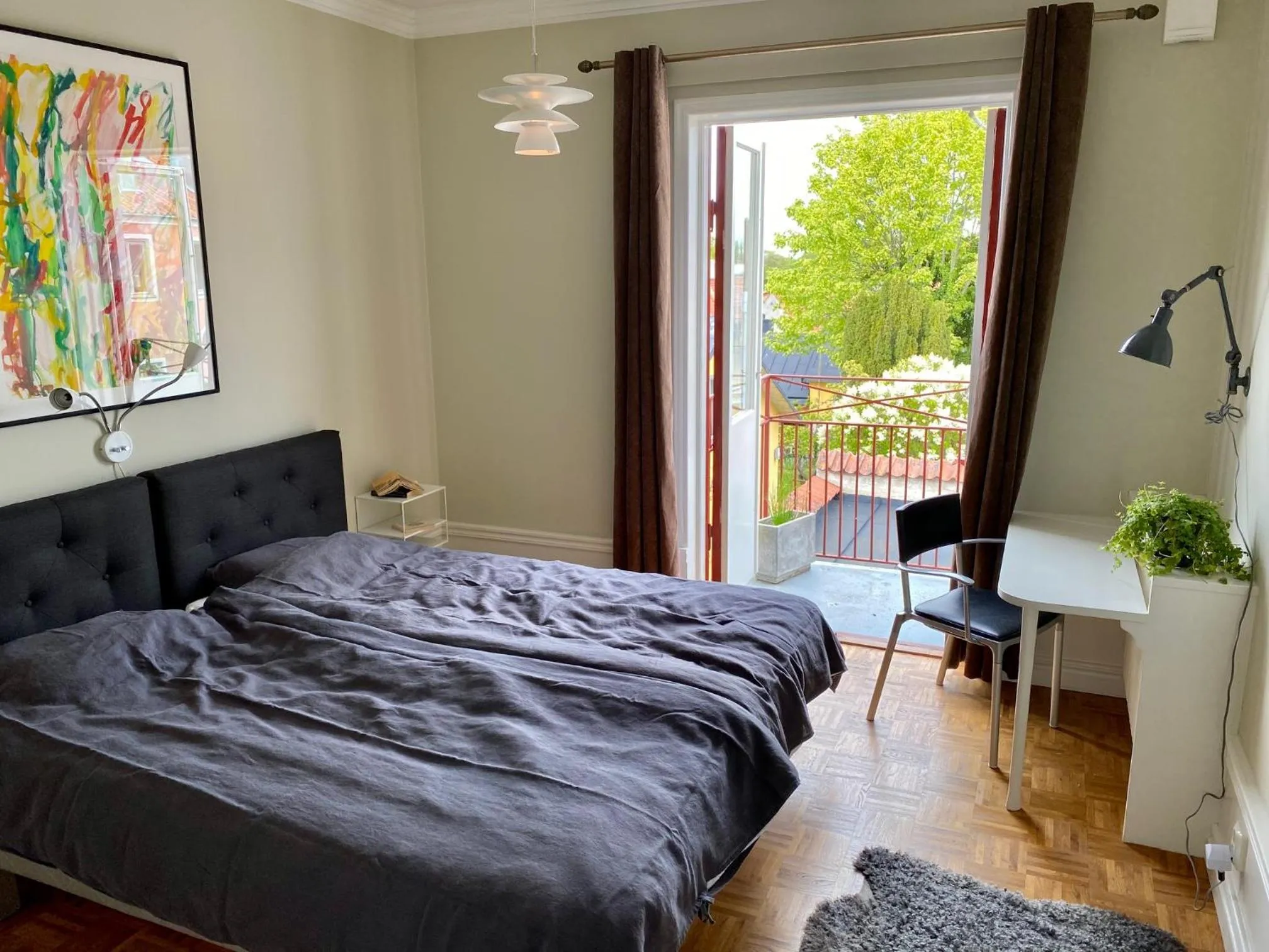 Bed in Sköna Hönor Apartments