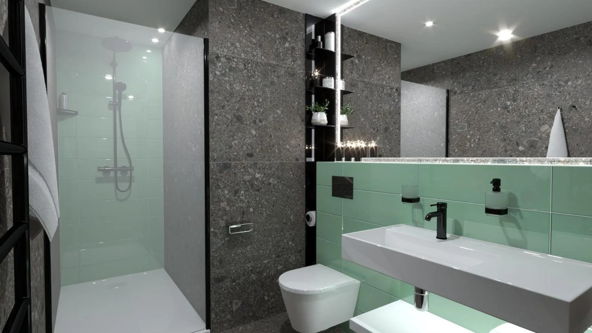 Shower in EA Embassy Prague Hotel