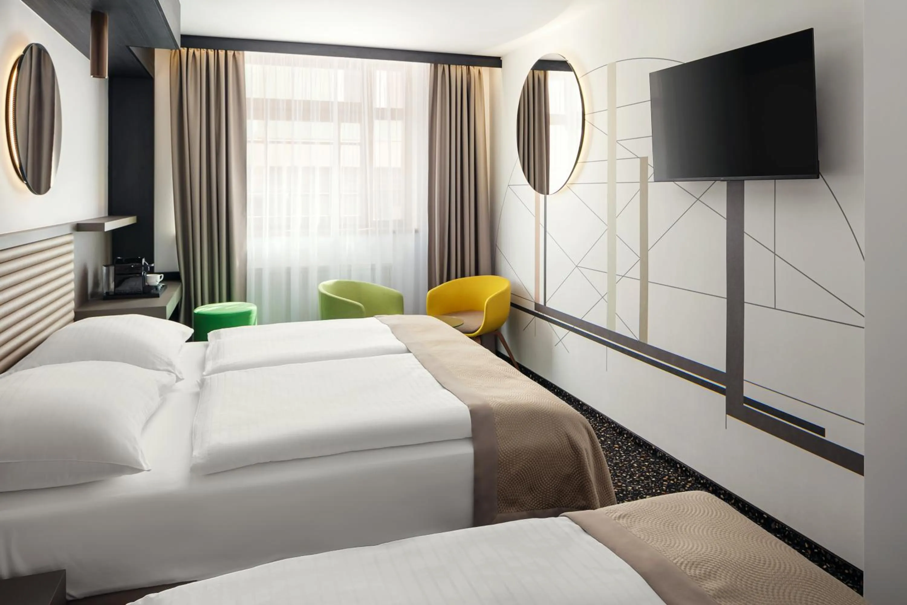 Bed in EA Embassy Prague Hotel