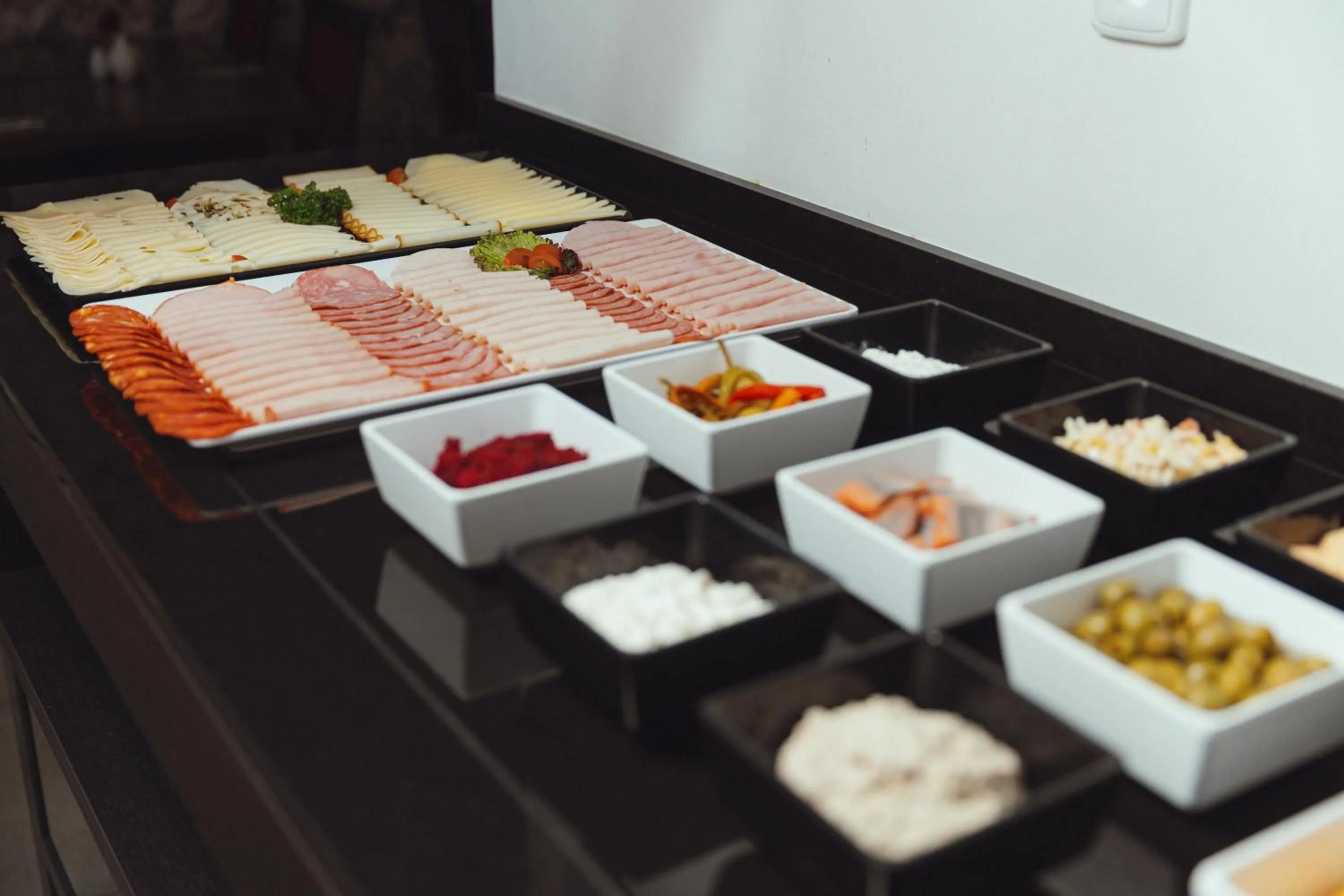 Buffet breakfast in EA Embassy Prague Hotel