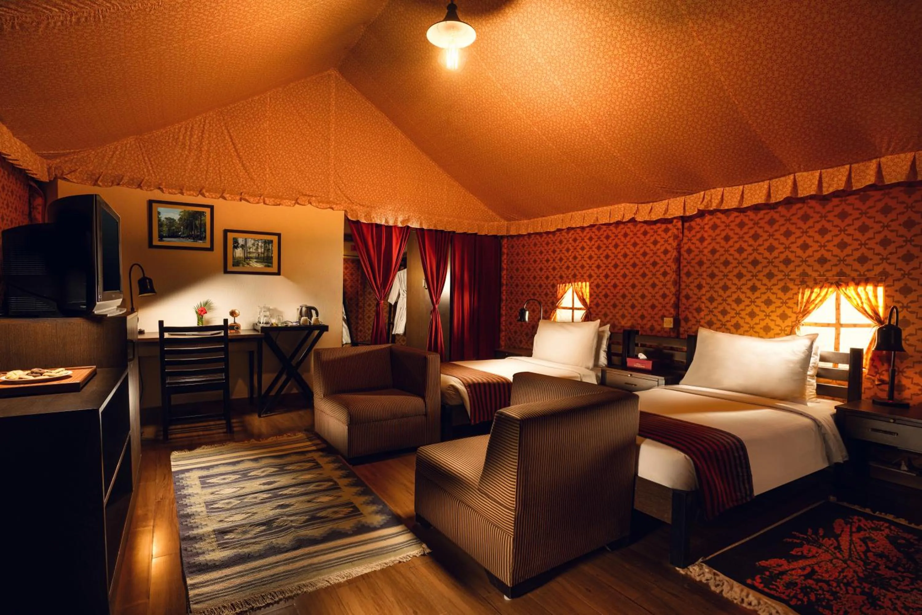 Bed in Olde Bangalore Resort and Wellness Center