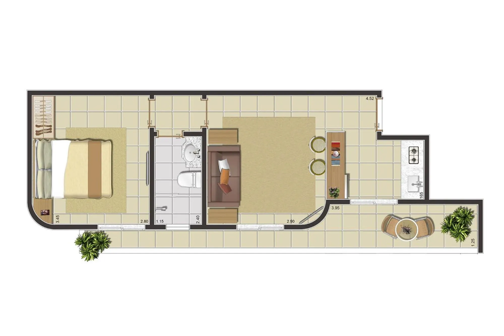 Floor plan in Angra Beach Hotel