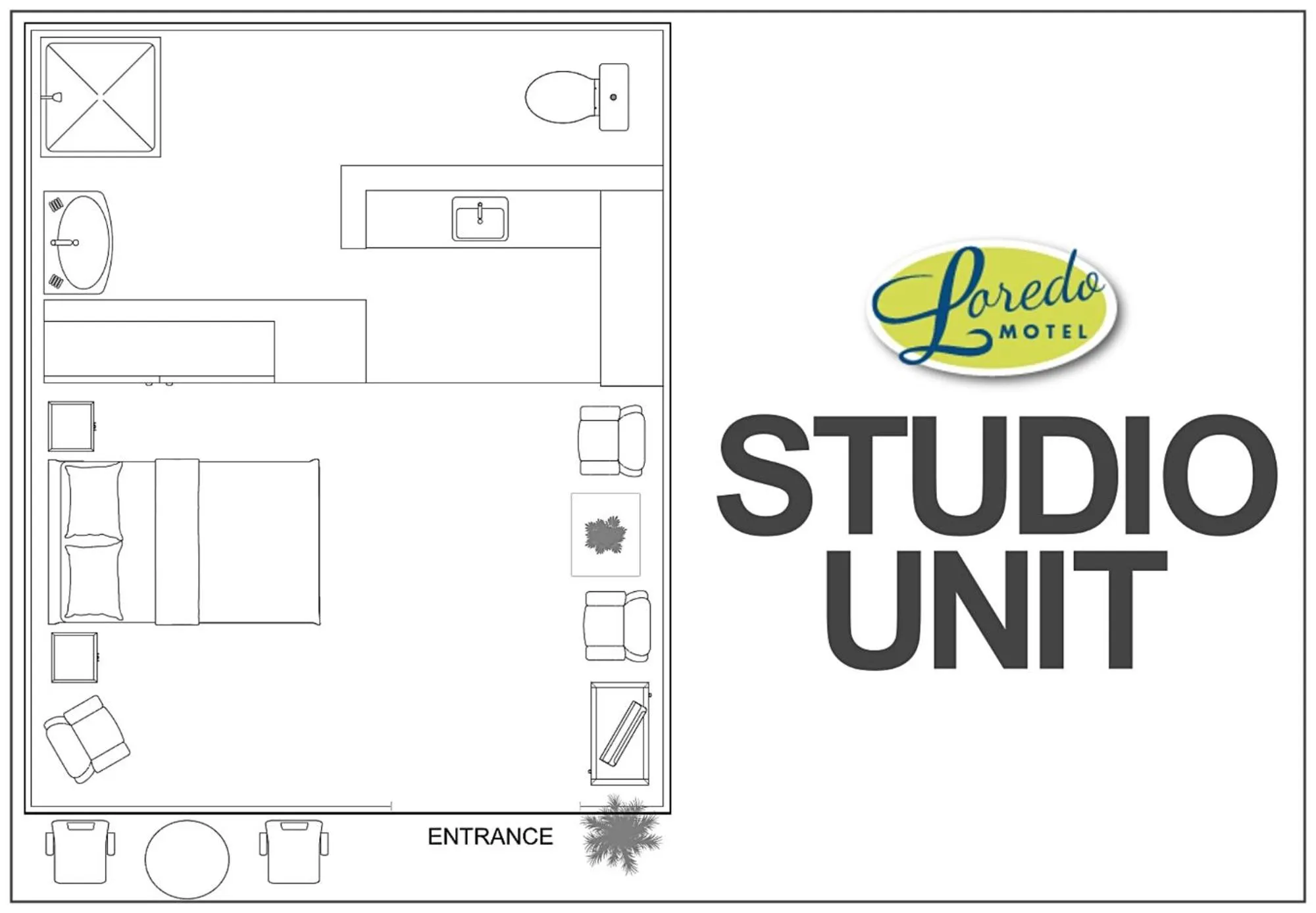 Floor plan in Loredo Motel