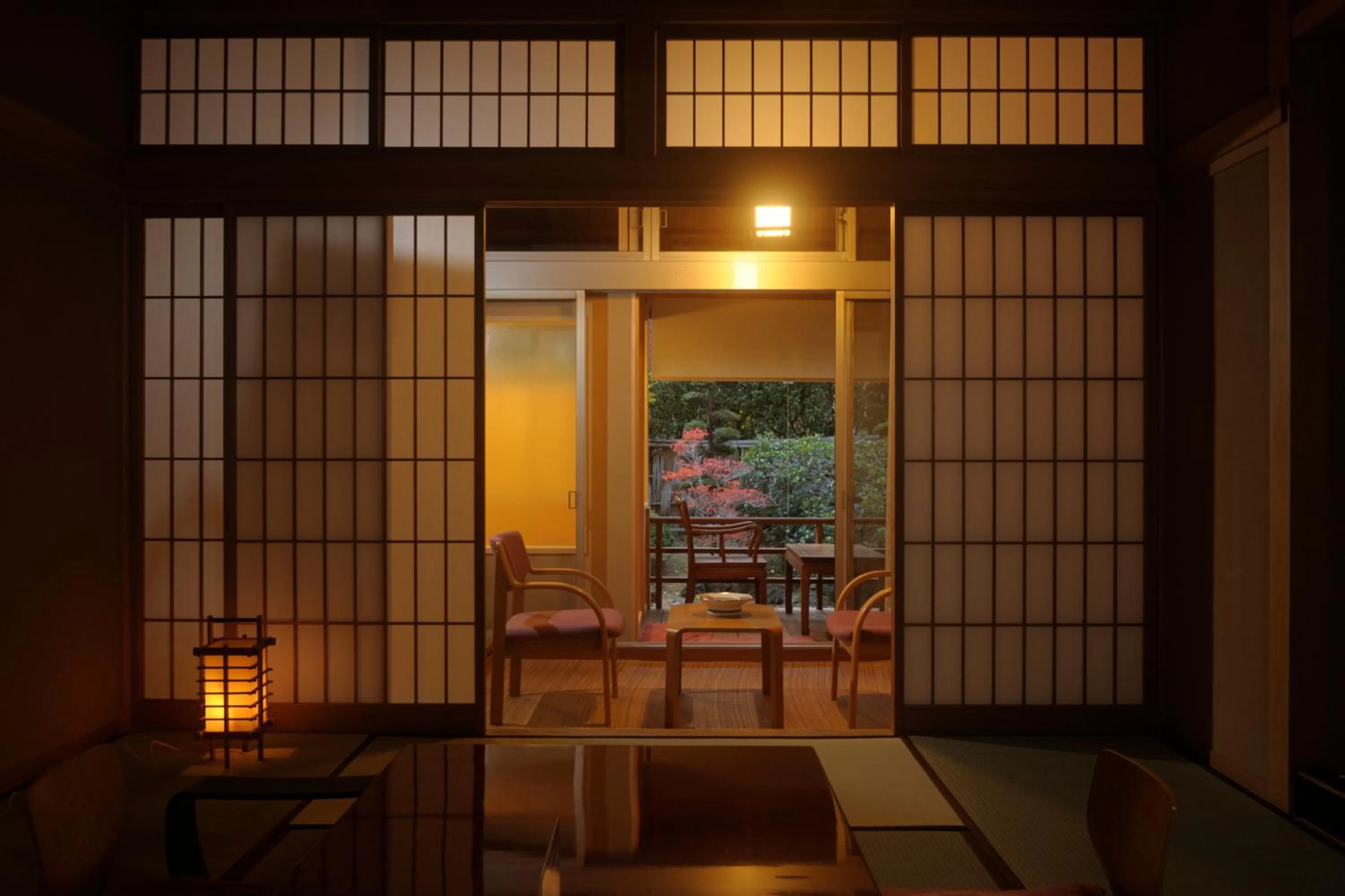 Seating area in Kamiyamada Hotel