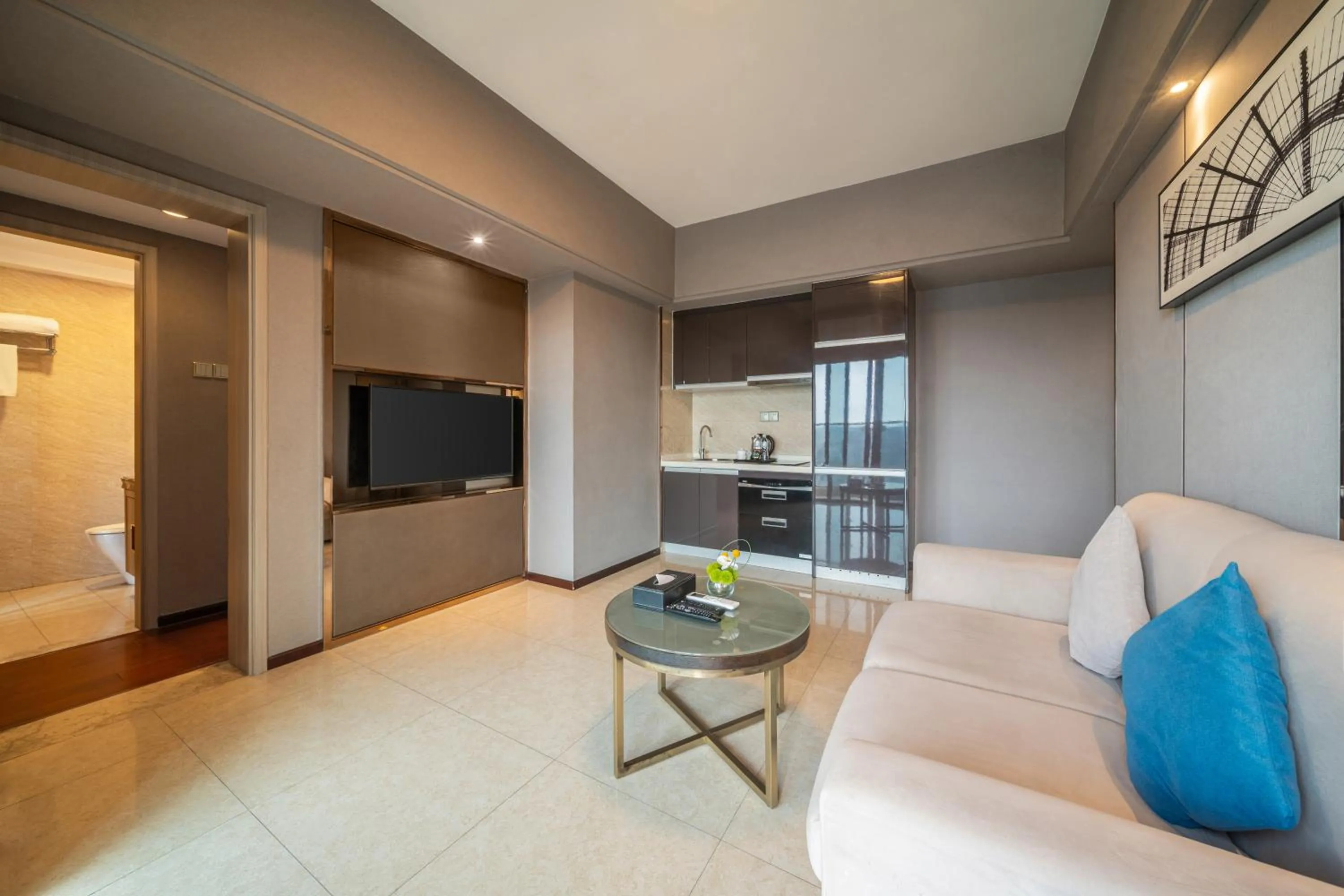 Kitchen or kitchenette in Foshan Poltton International Serviced Apartment