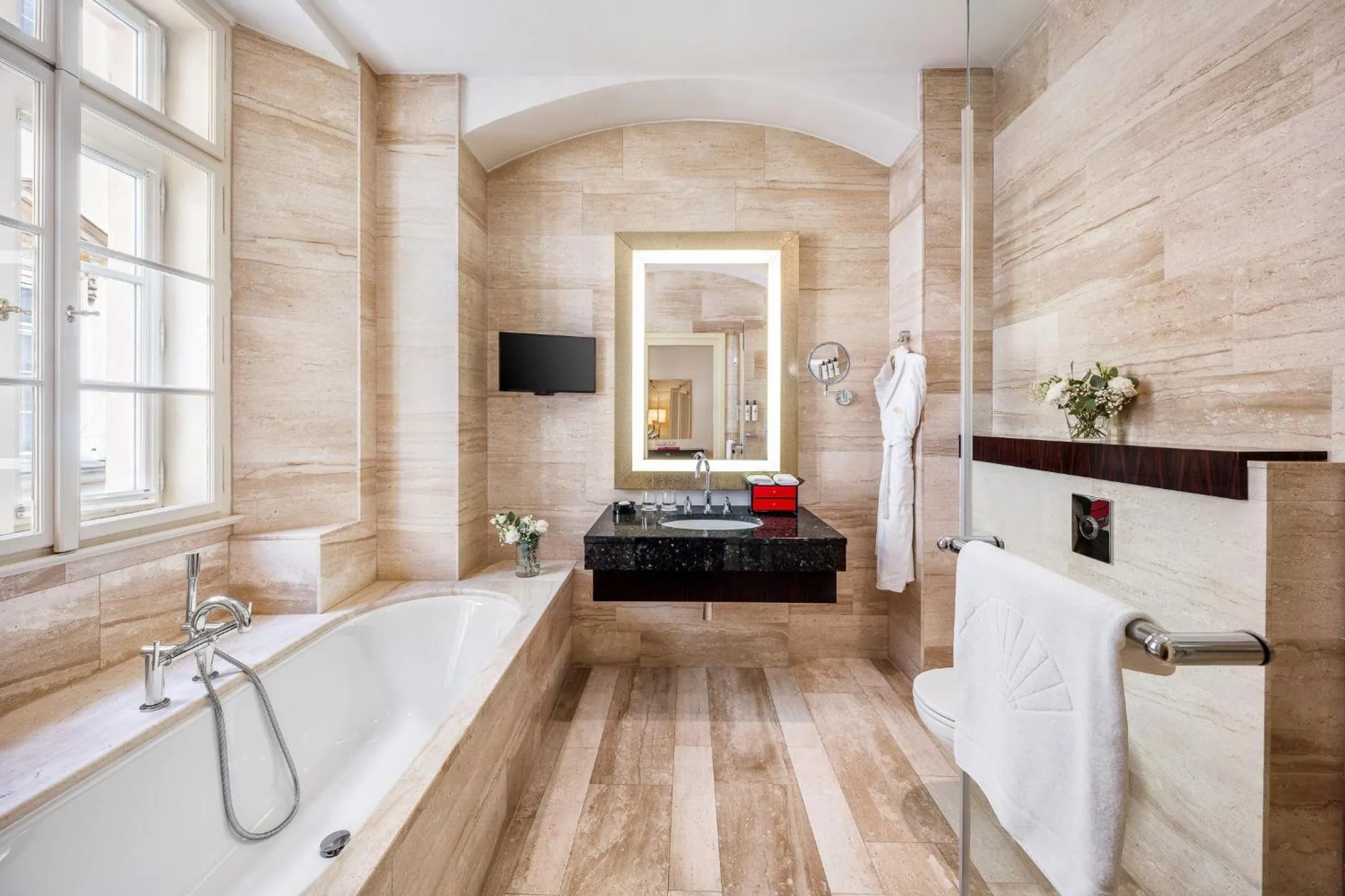 Bathroom in Mandarin Oriental, Prague