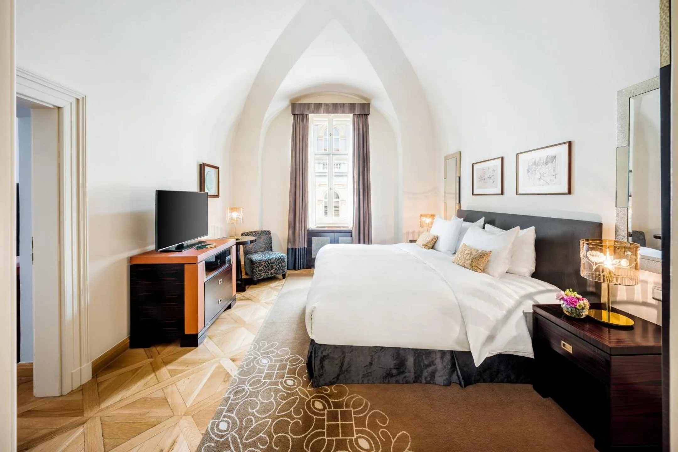 Photo of the whole room, Bed in Mandarin Oriental, Prague