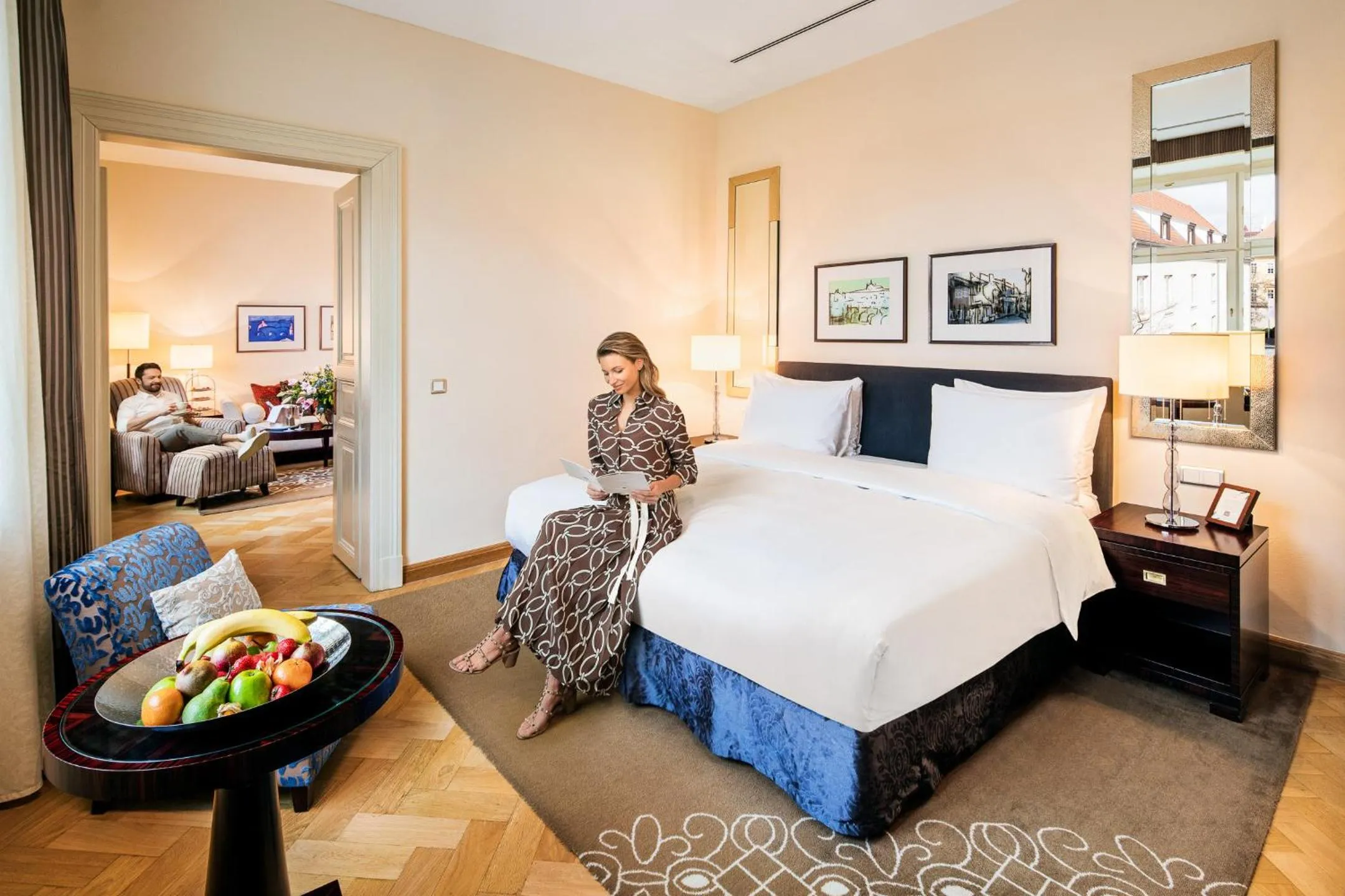 Photo of the whole room, Bed in Mandarin Oriental, Prague