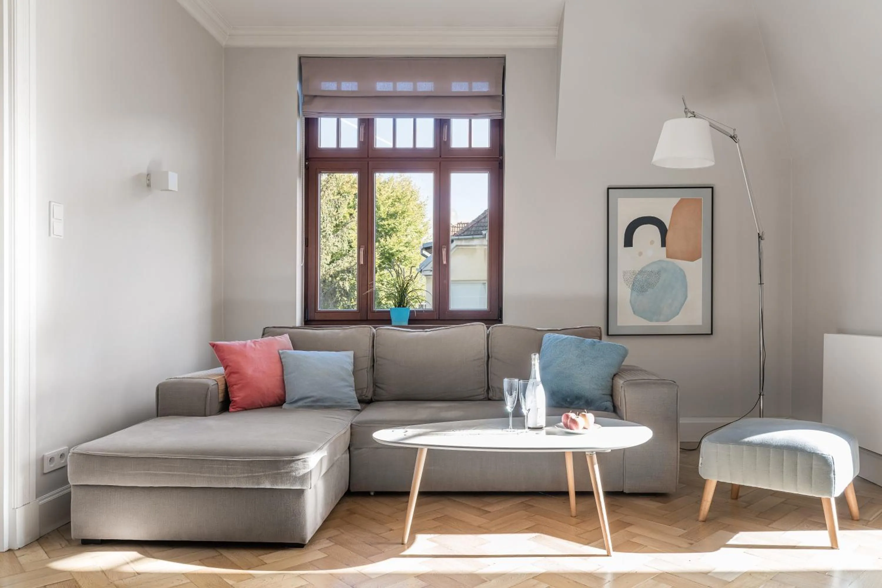 Living room in Sanhaus Apartments - FANTAZJA - Apartament z dwoma balkonami - 100 m2