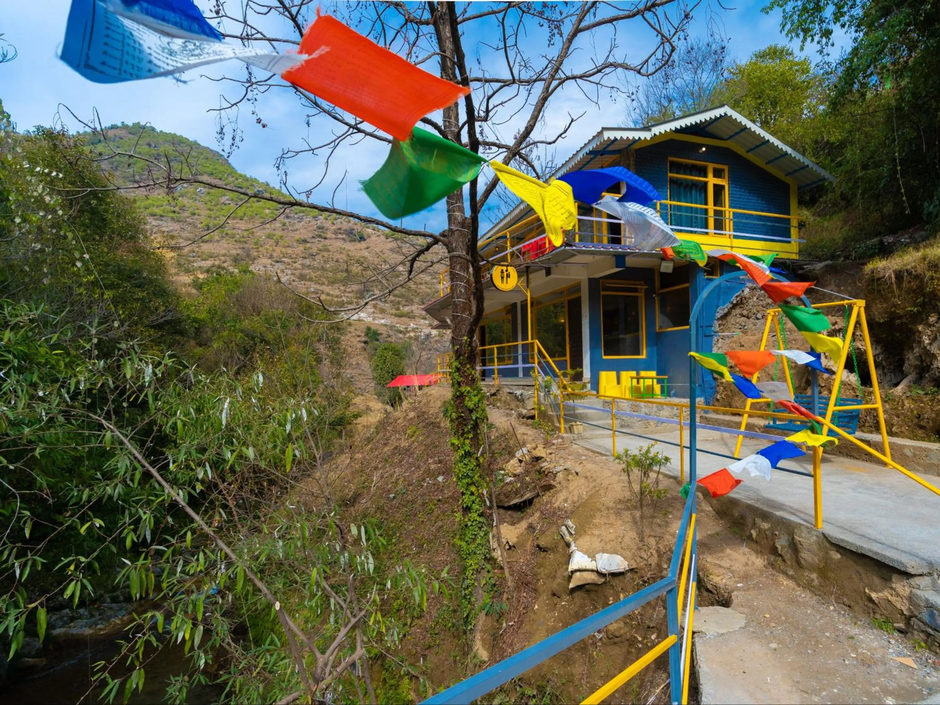 Spring in The Hosteller Mussoorie By the Streamside, Kempty