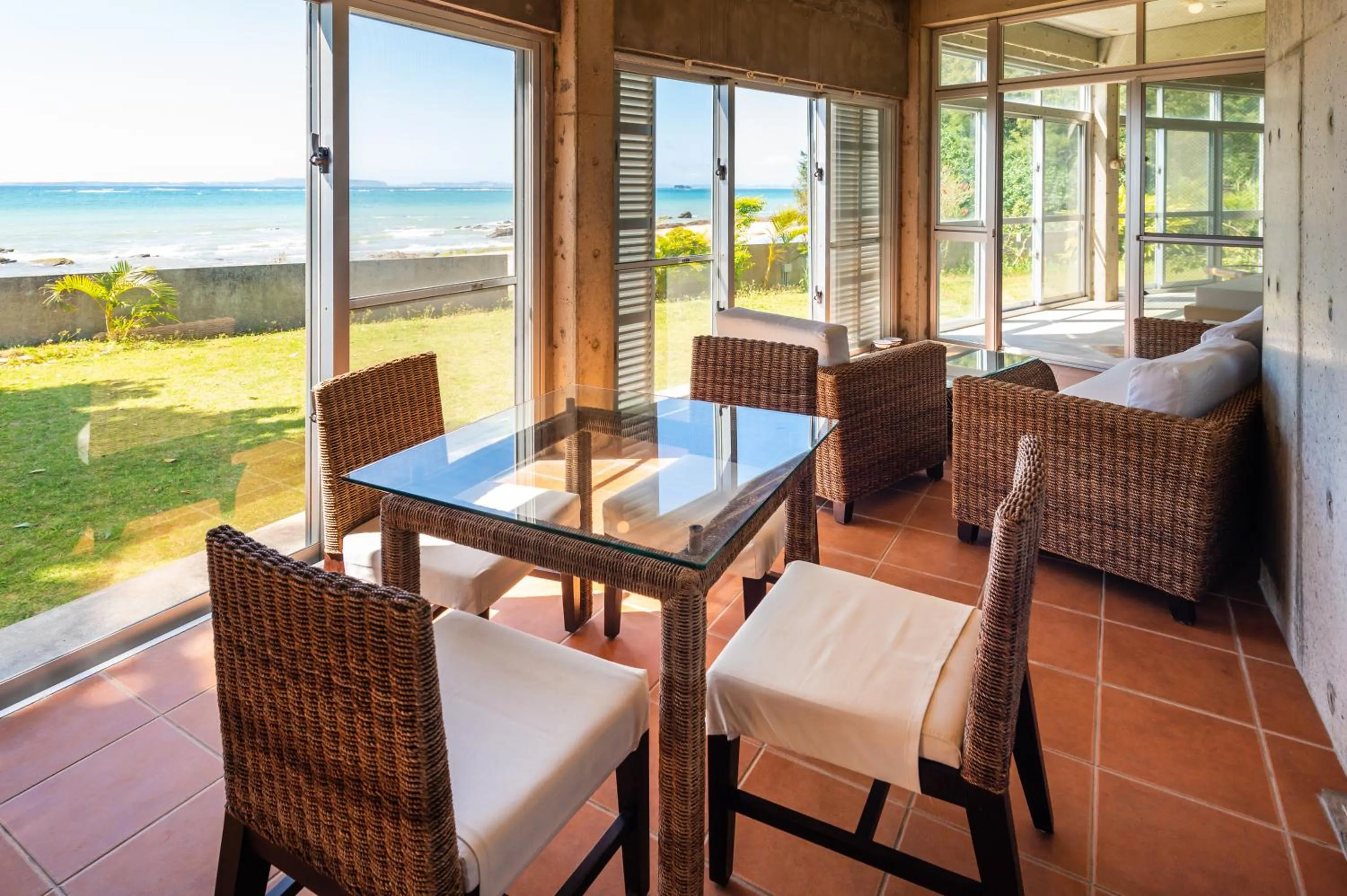 Dining area in Pine House in Ginoza