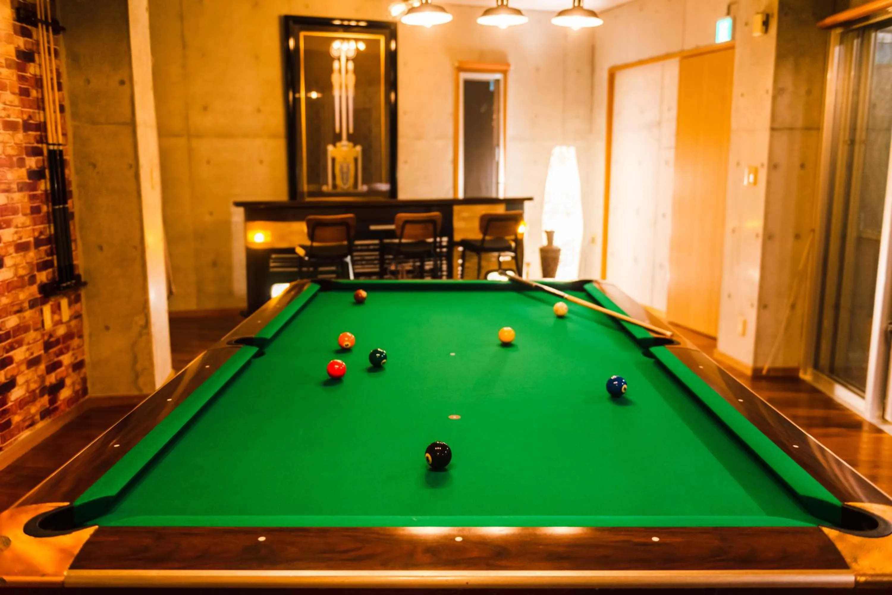 Billiard in Pine House in Ginoza