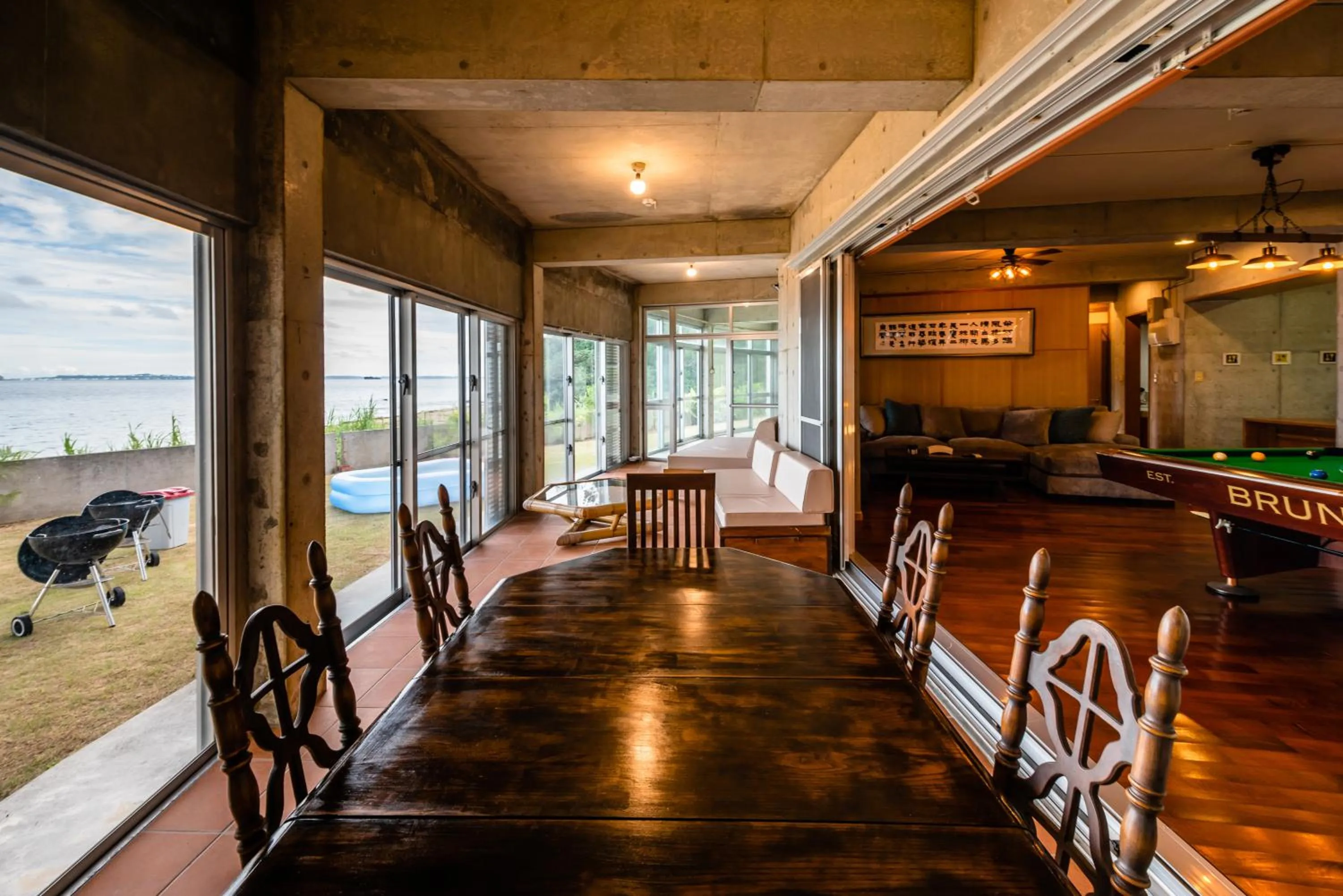 Dining area in Pine House in Ginoza