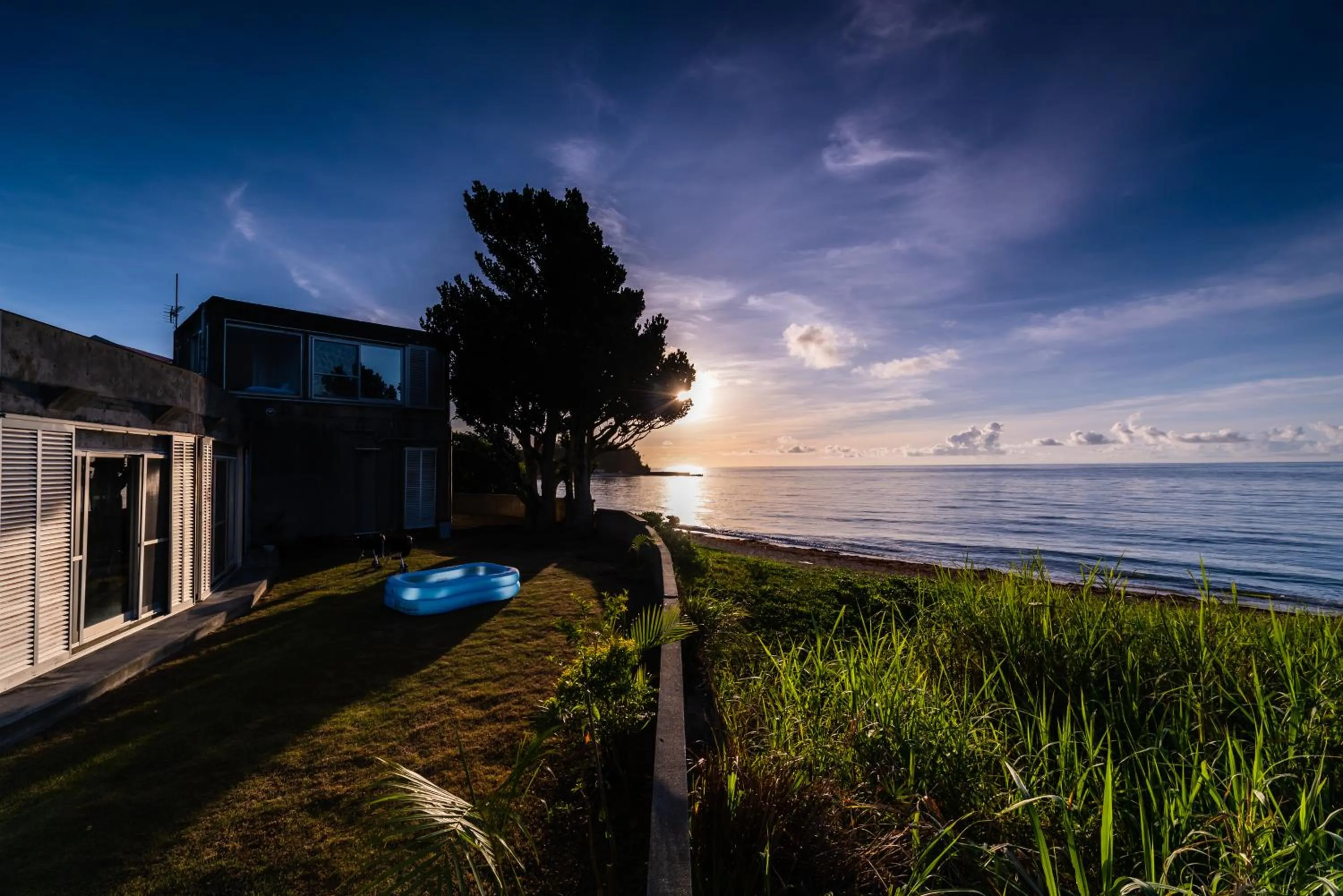 Sunrise in Pine House in Ginoza