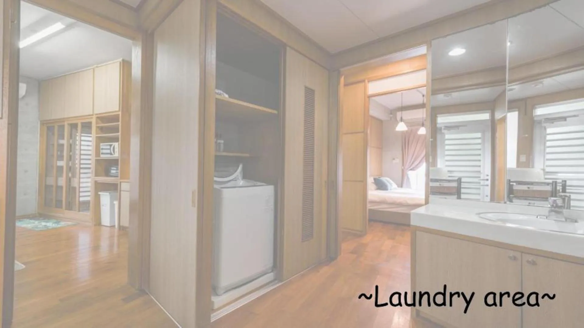 washing machine in Pine House in Ginoza