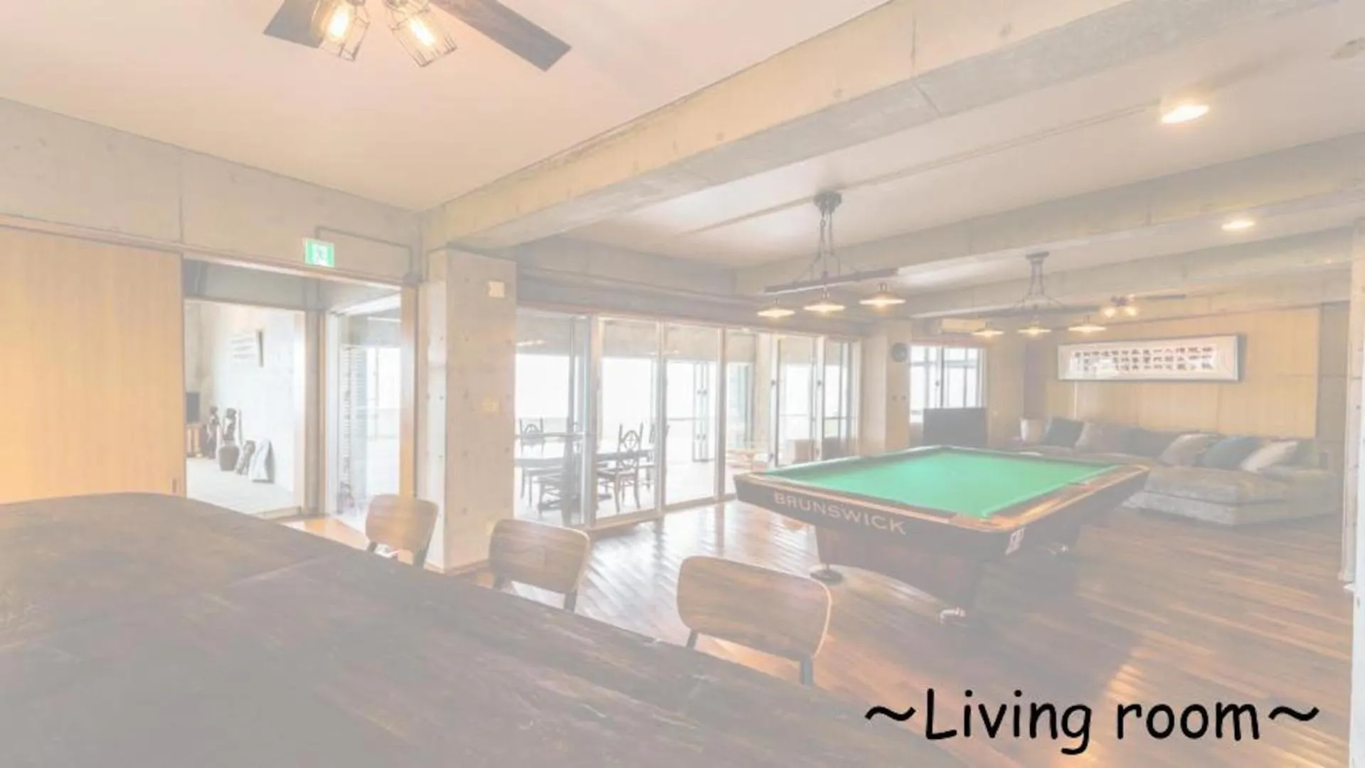 Billiard in Pine House in Ginoza