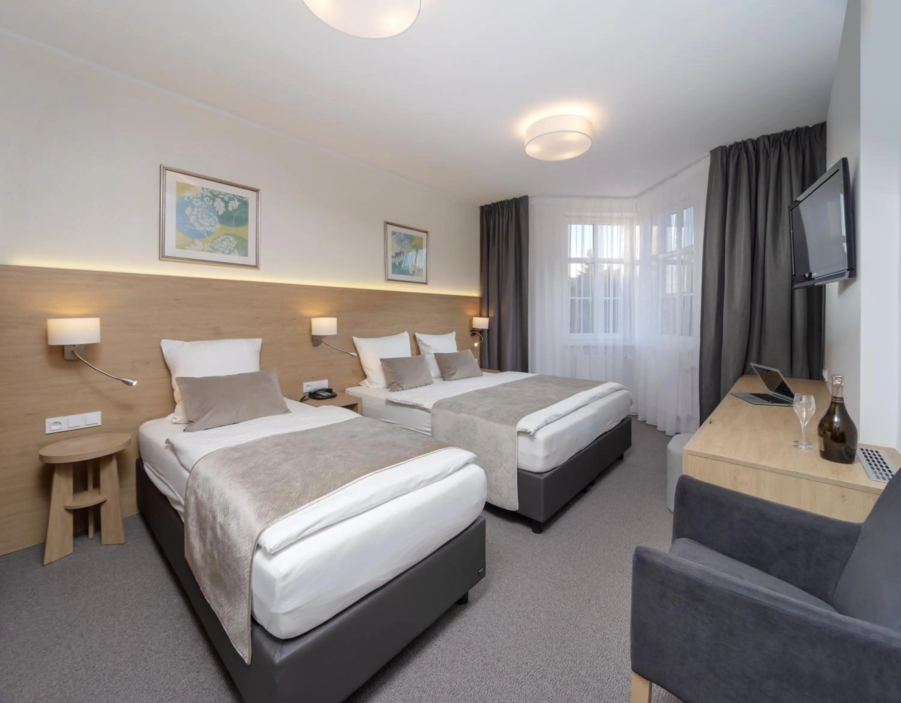 Bed in Hotel Sněžka