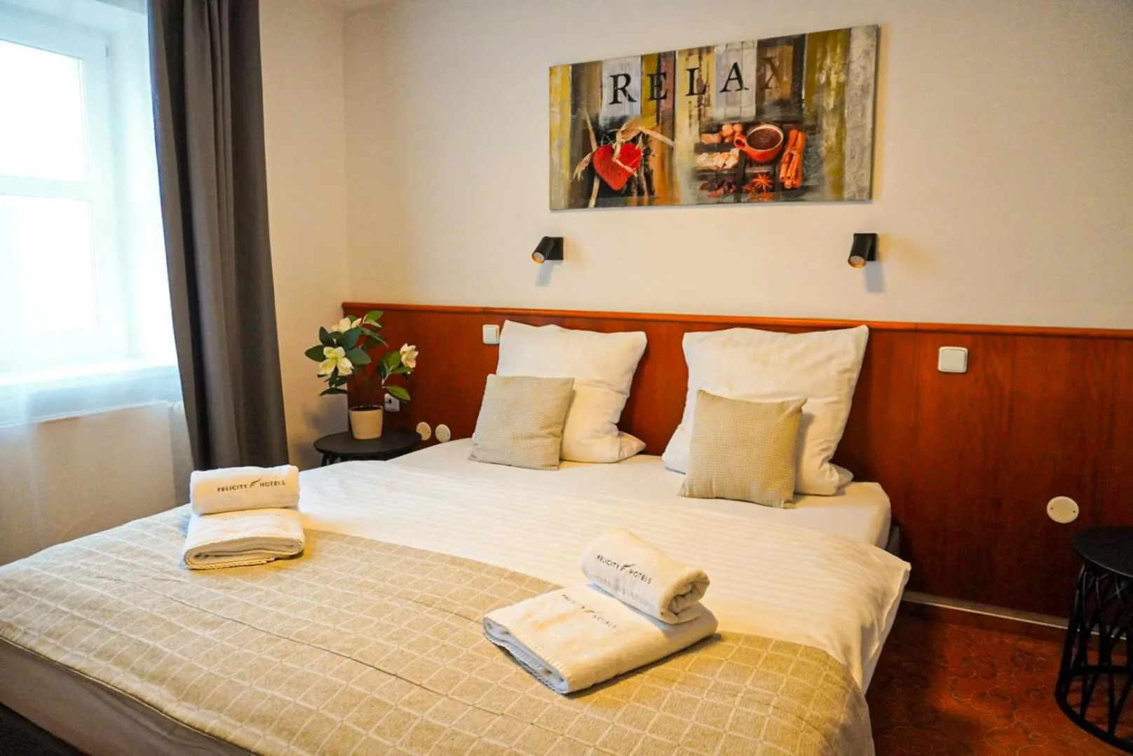 Bed in Hotel Sněžka