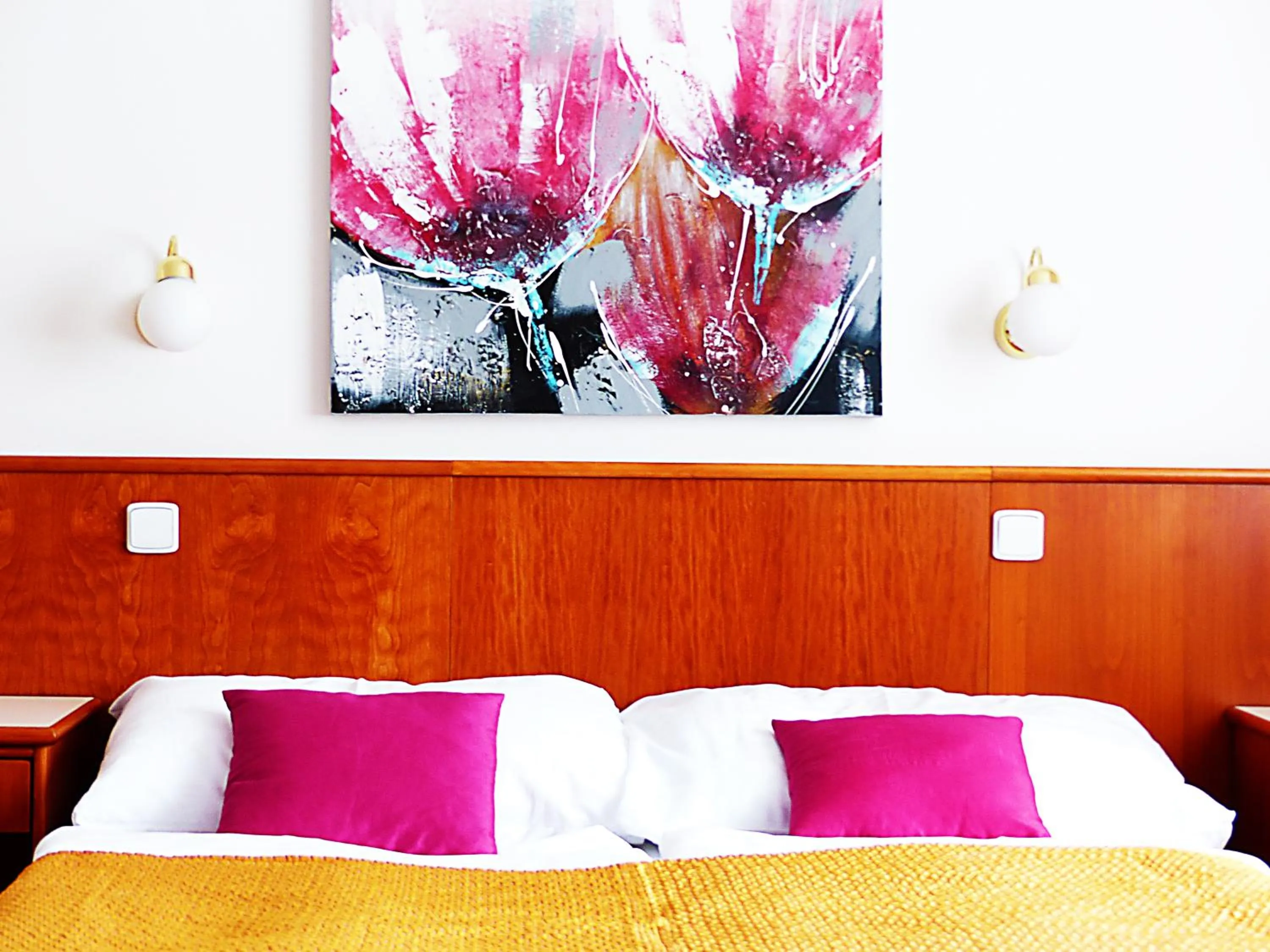 Bed in Hotel Sněžka