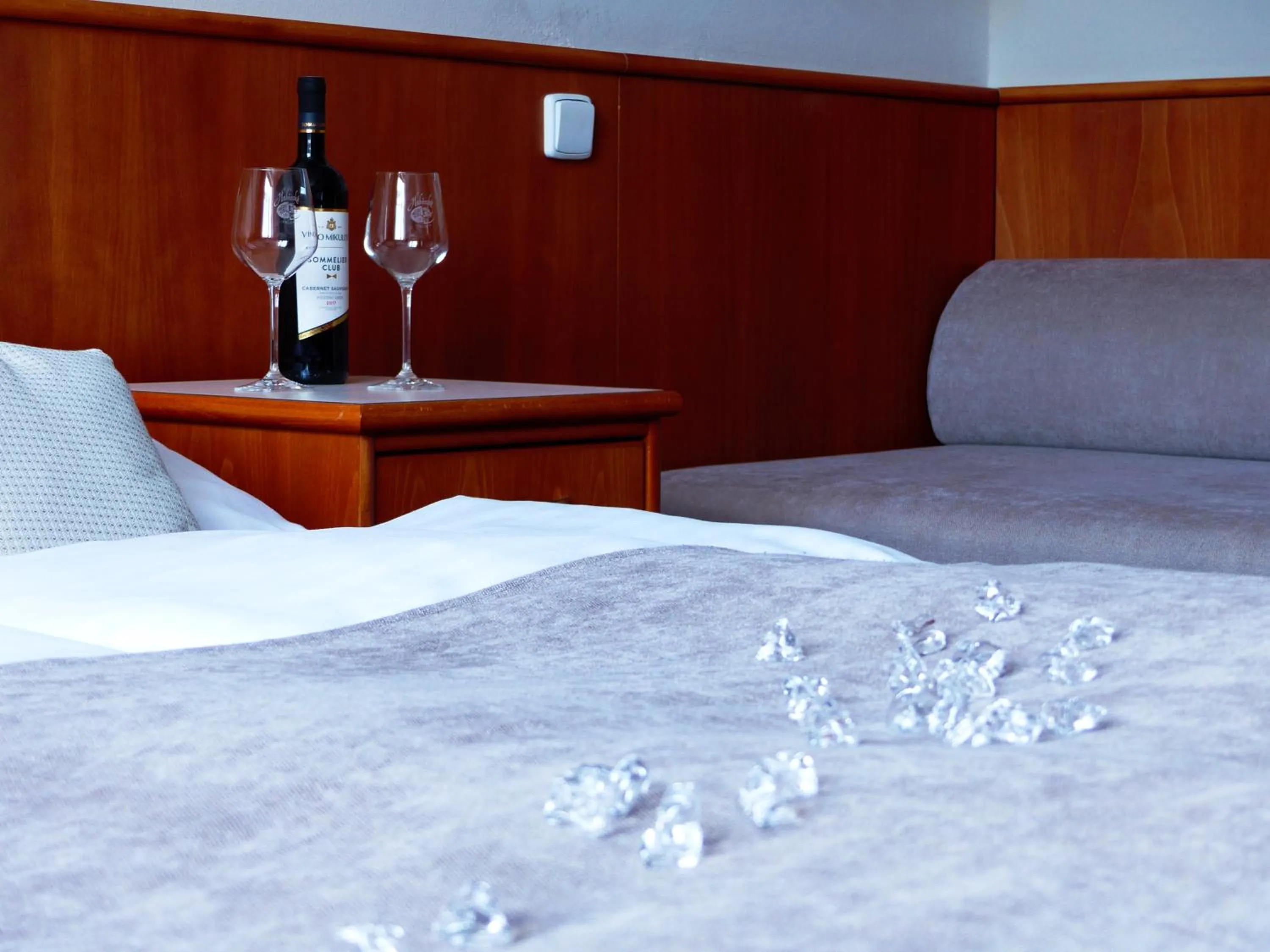 Bed in Hotel Sněžka