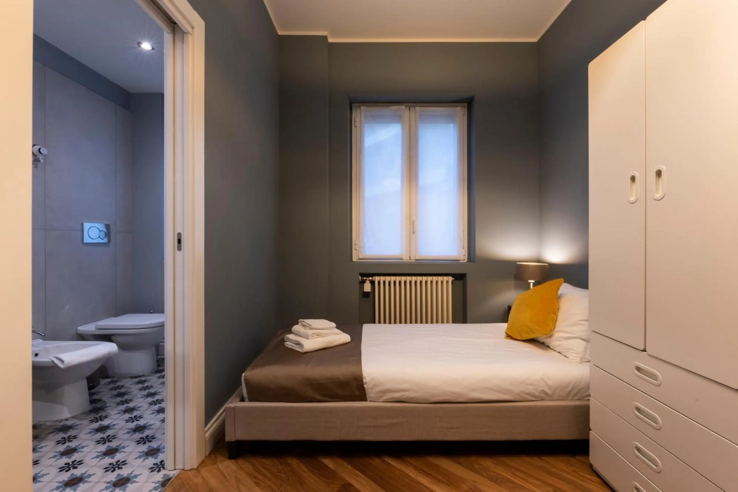 Bedroom, Bed in Heart Milan Apartments Sforza Duomo