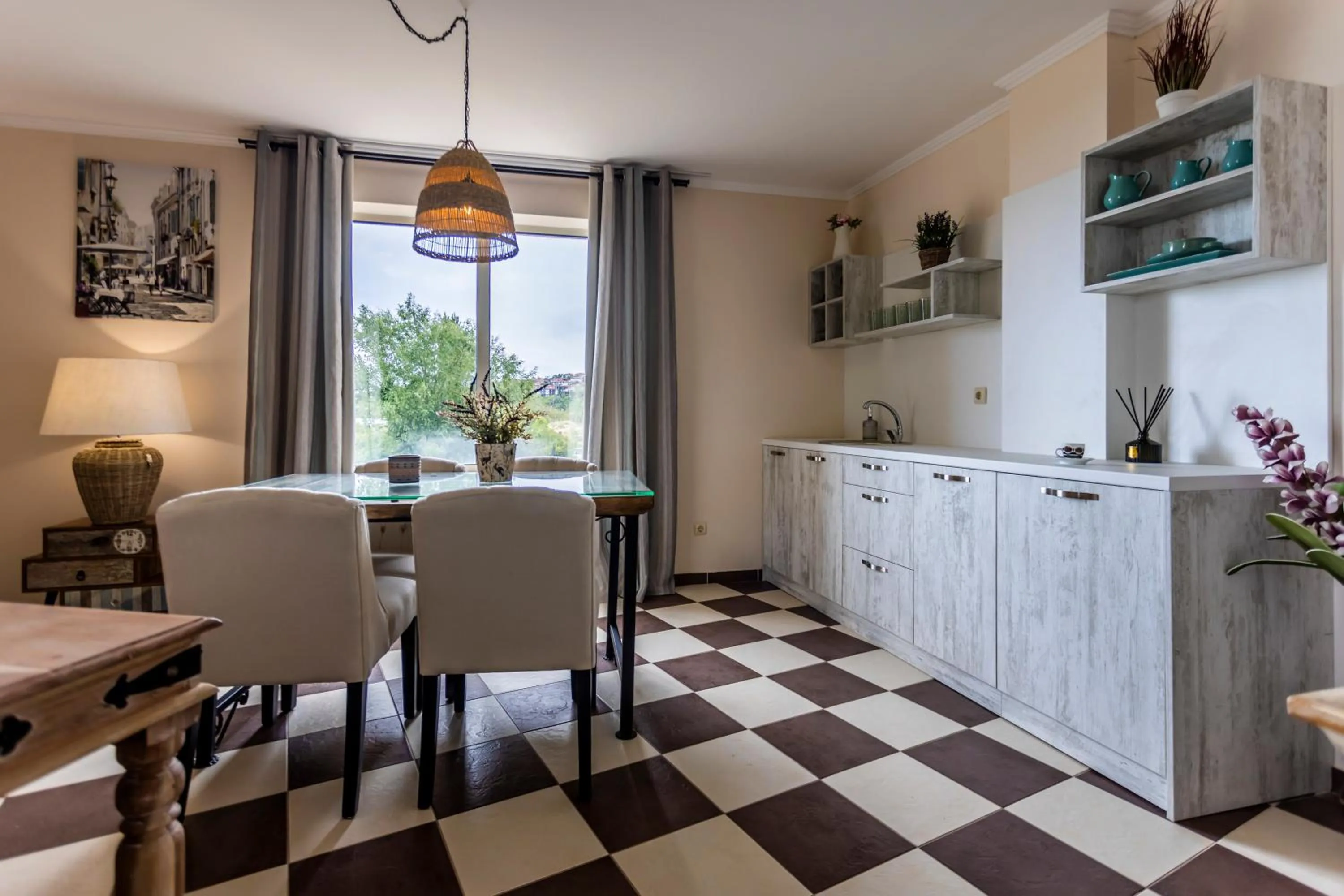 Kitchen or kitchenette in Touristic Complex Hacienda Beach Apartments Sozopol