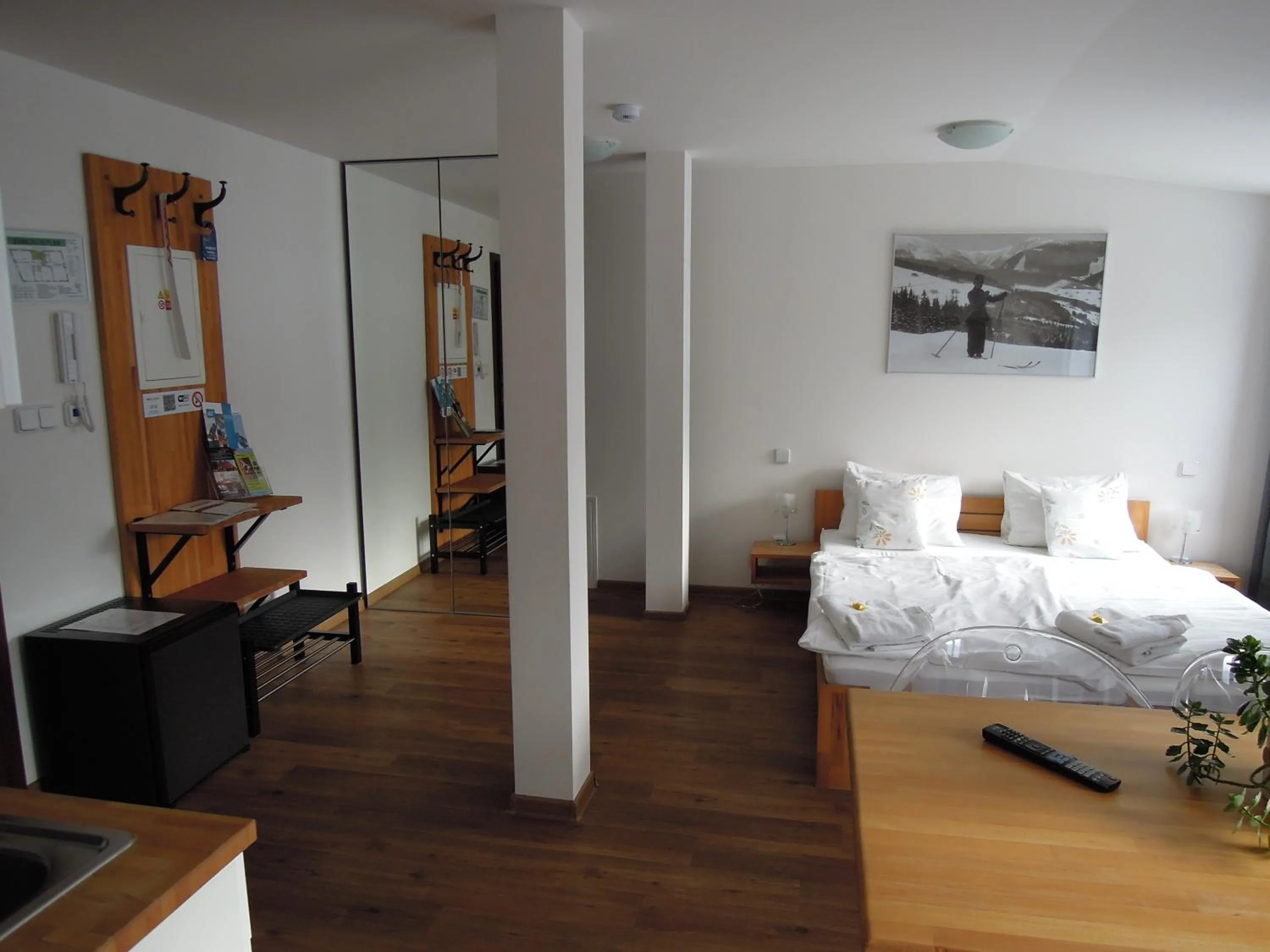 Bed in Hotel U Kabinky