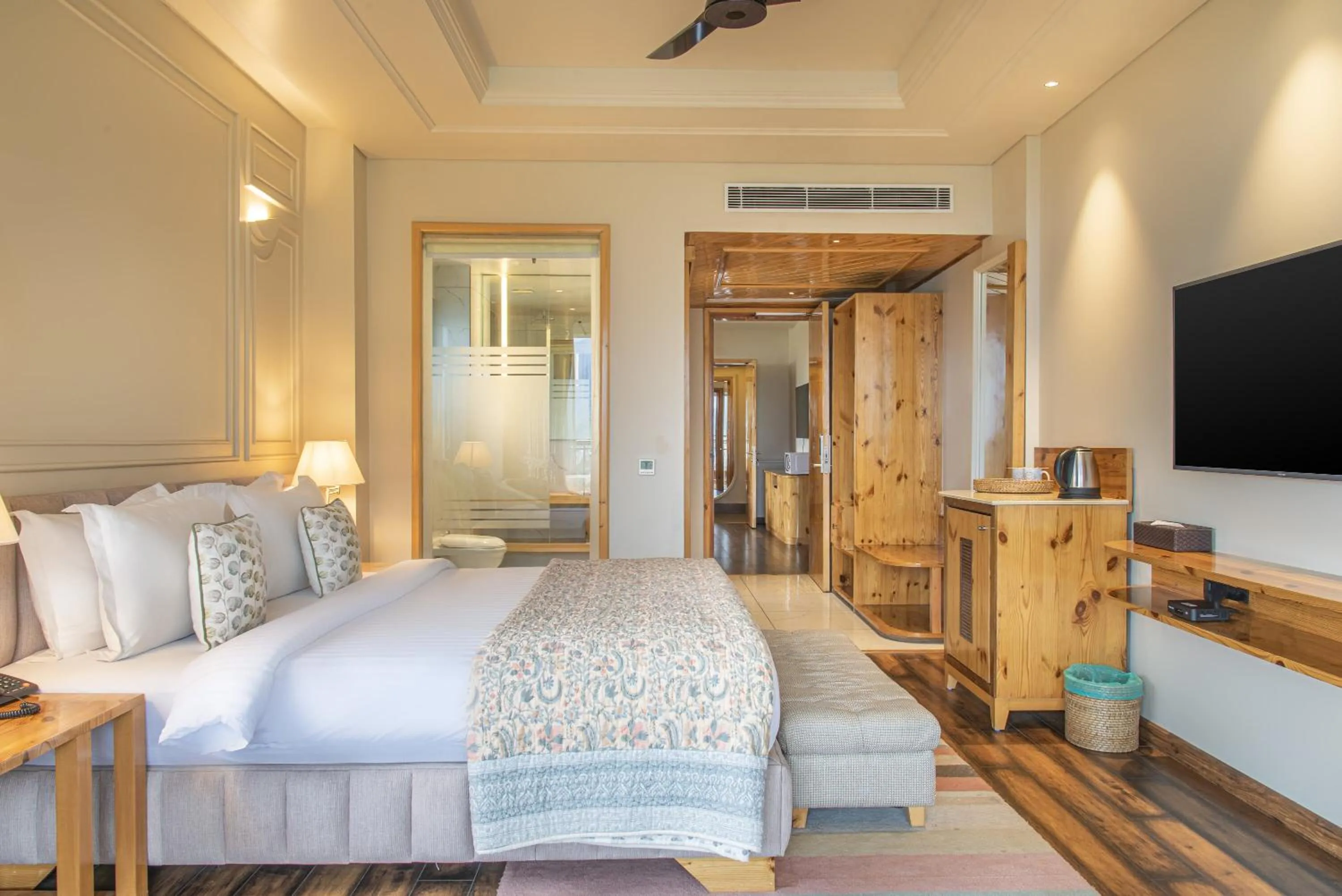 Bed in Echor Mandara TreeVilla Dharamshala