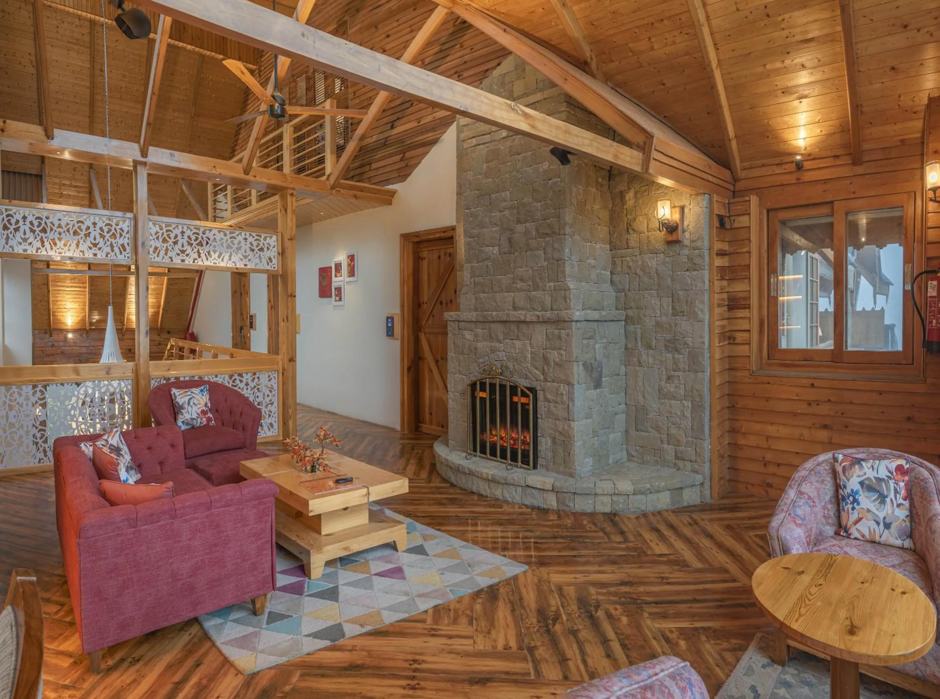 Living room in Echor Mandara TreeVilla Dharamshala