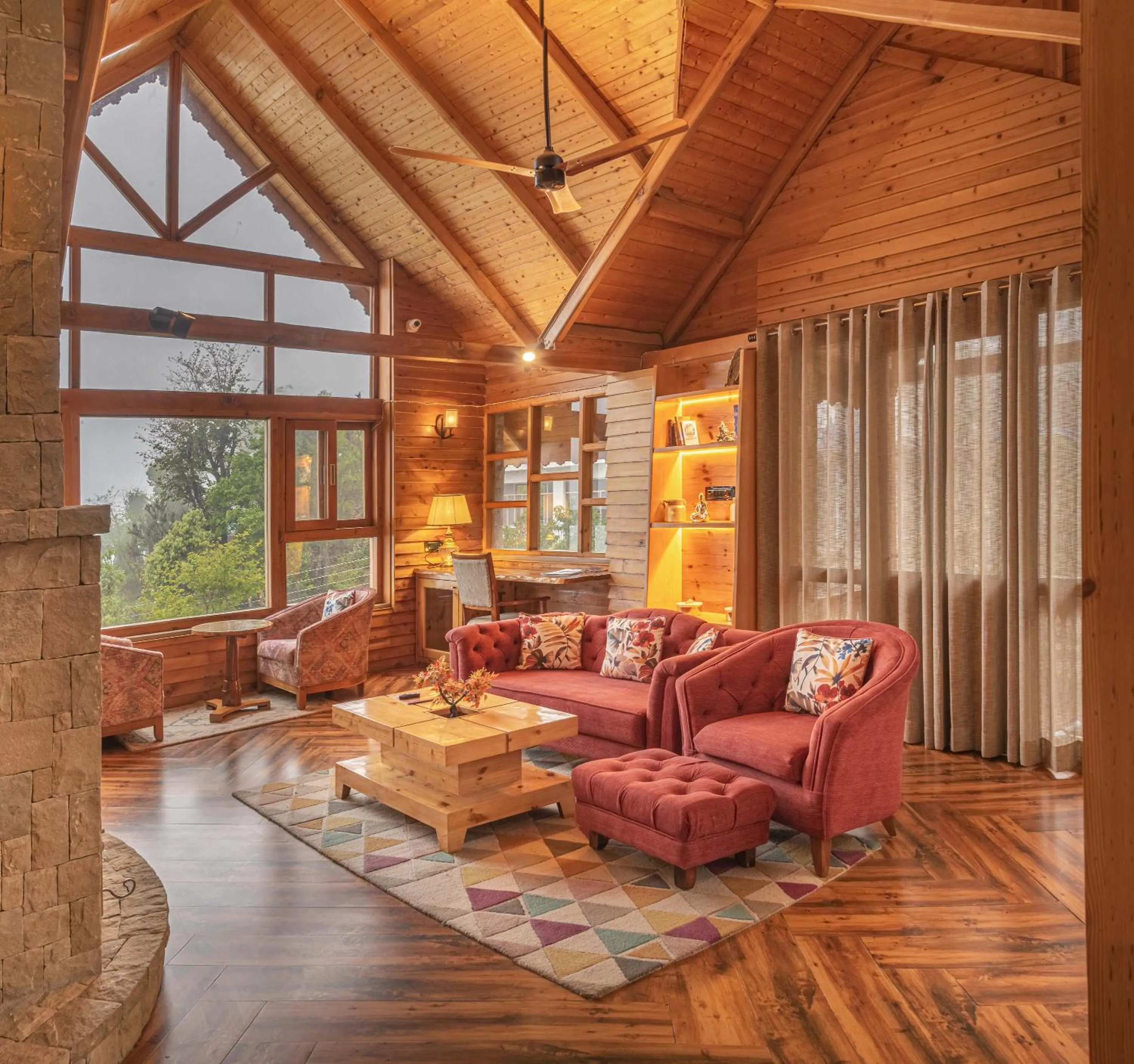 Living room in Echor Mandara TreeVilla Dharamshala