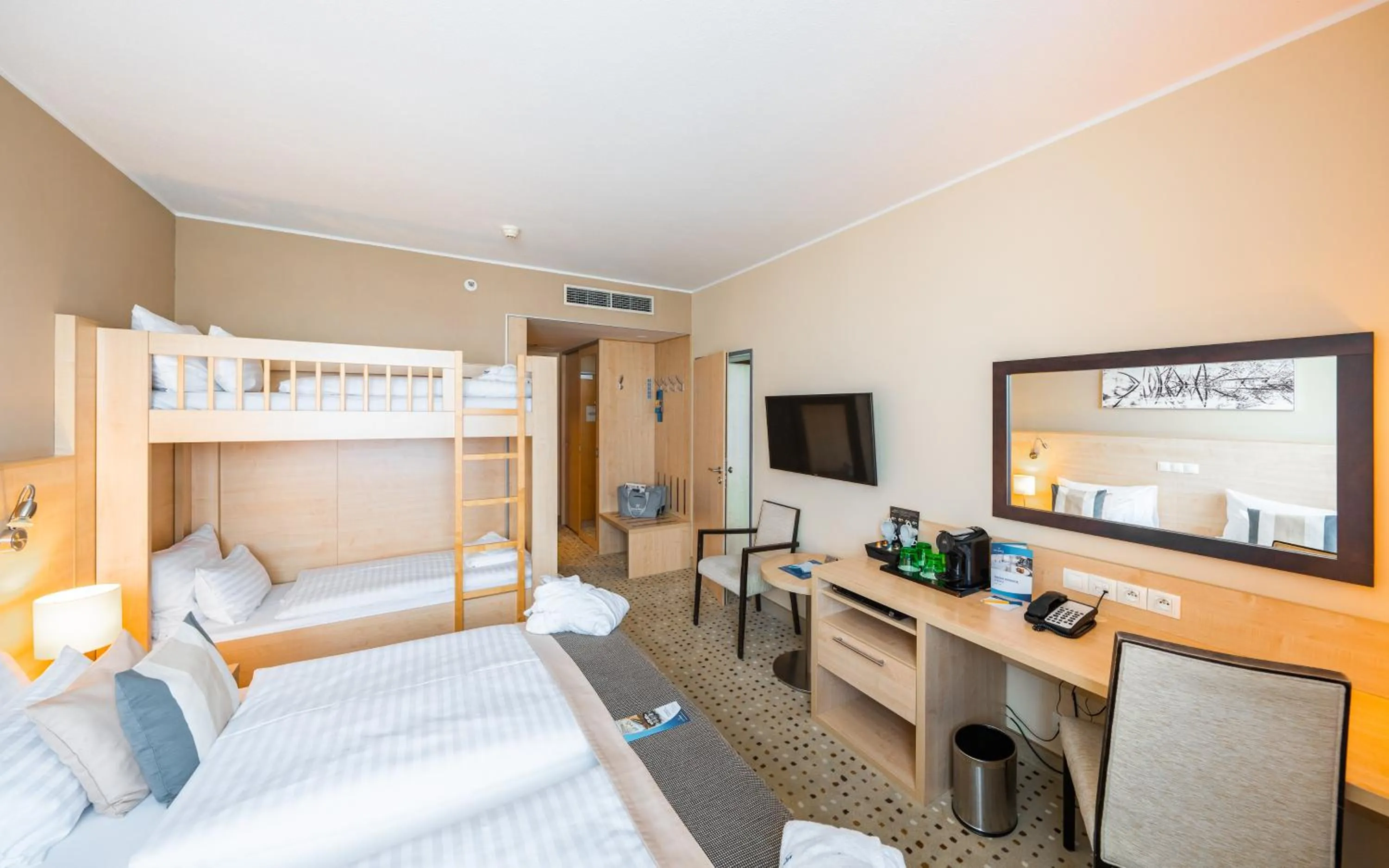 Bed in Aquapalace Hotel Prague