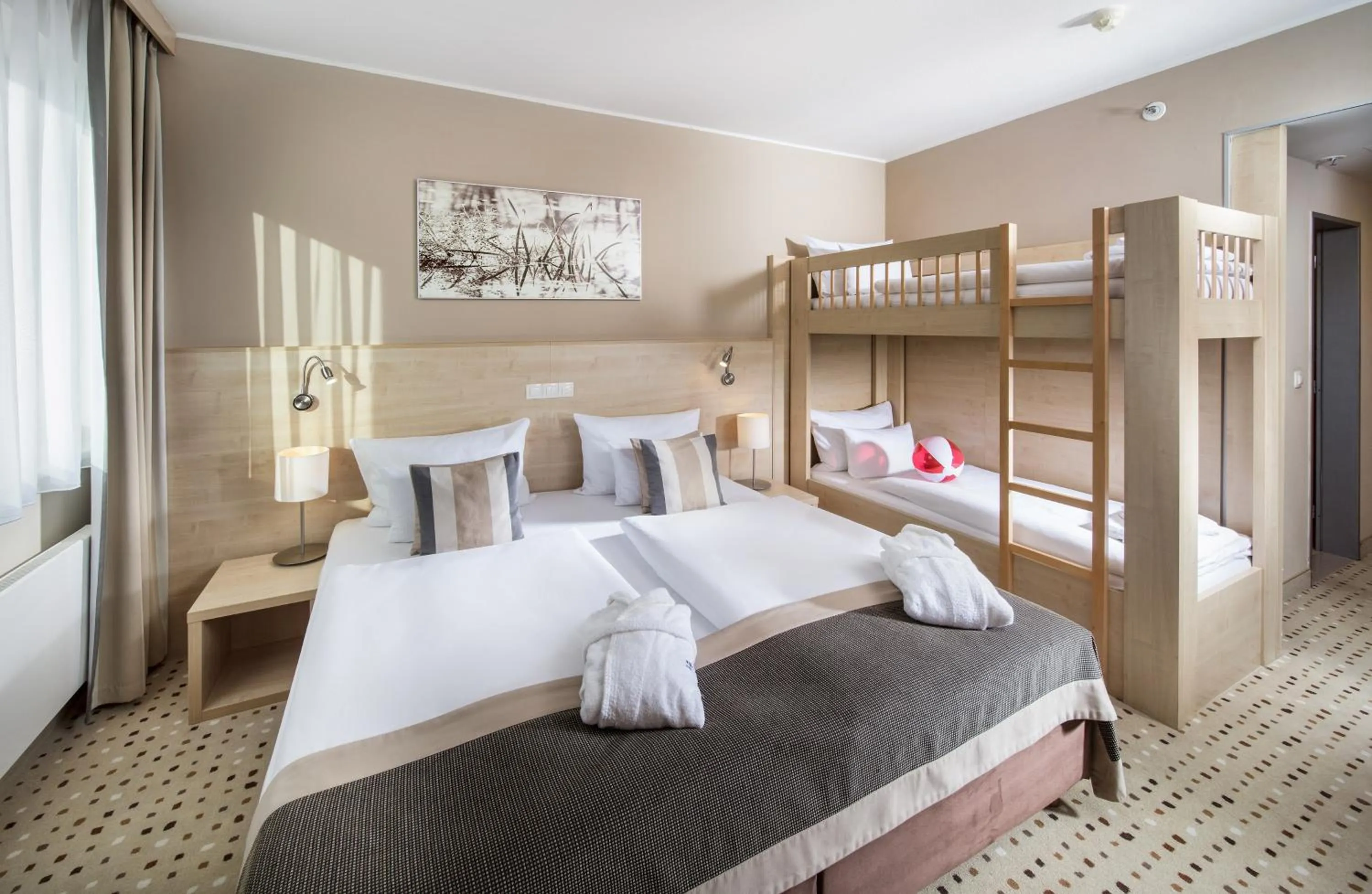 Bed in Aquapalace Hotel Prague