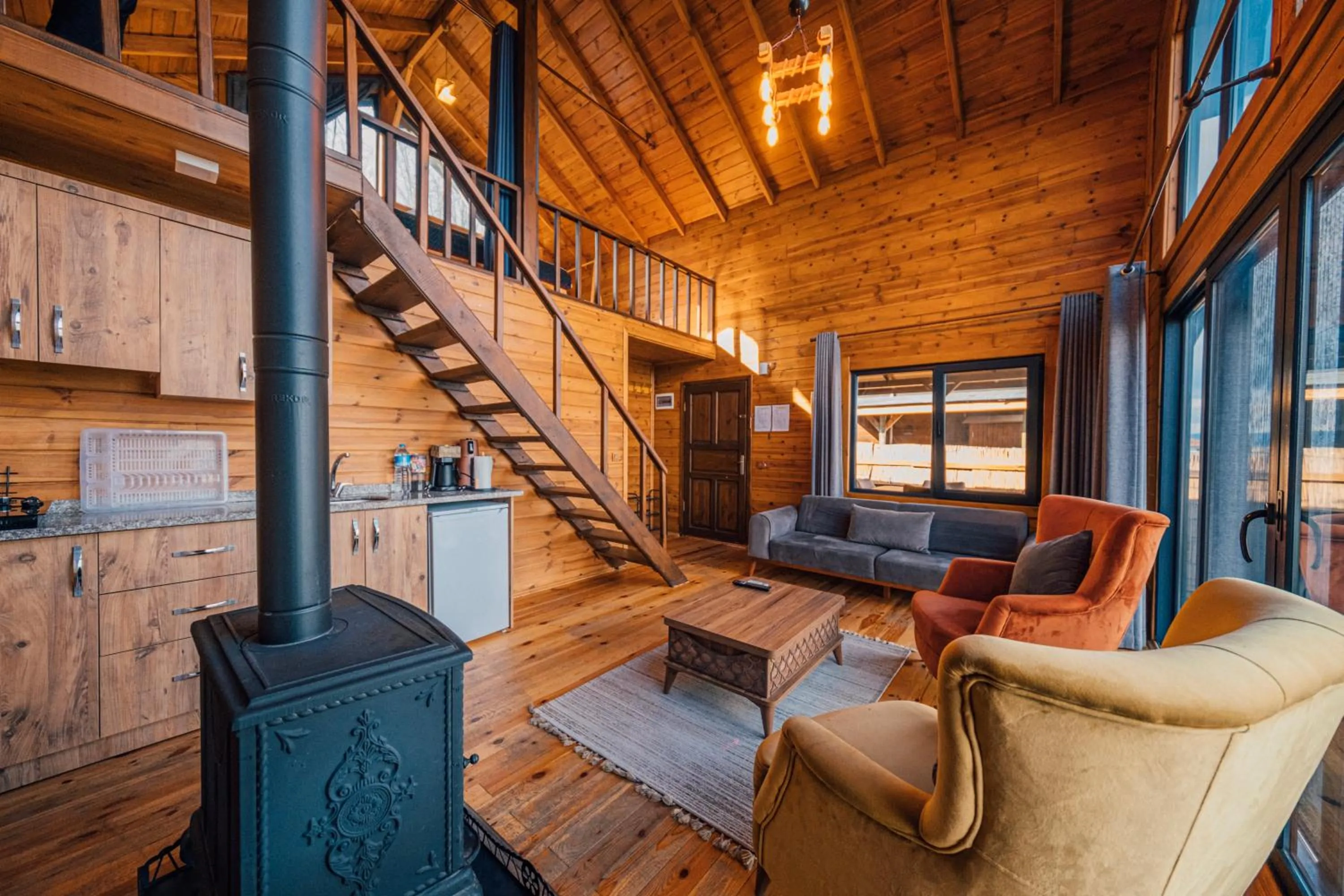 Kitchen or kitchenette in Woodlodge Country Sapanca