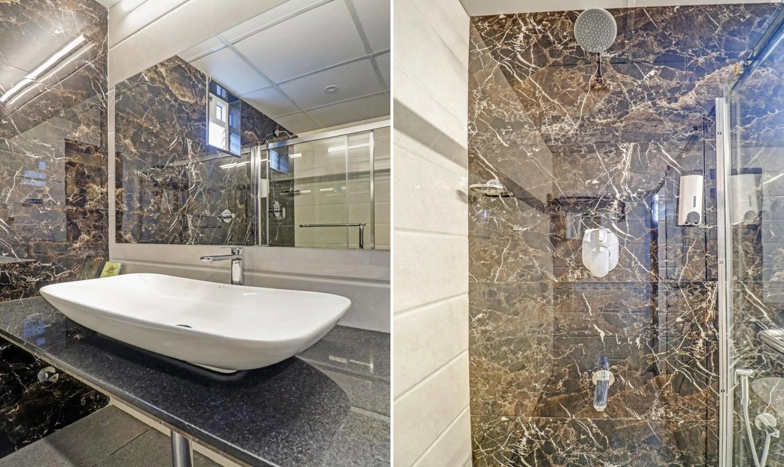 Bathroom in Treebo Premium Raj Vista Global Village