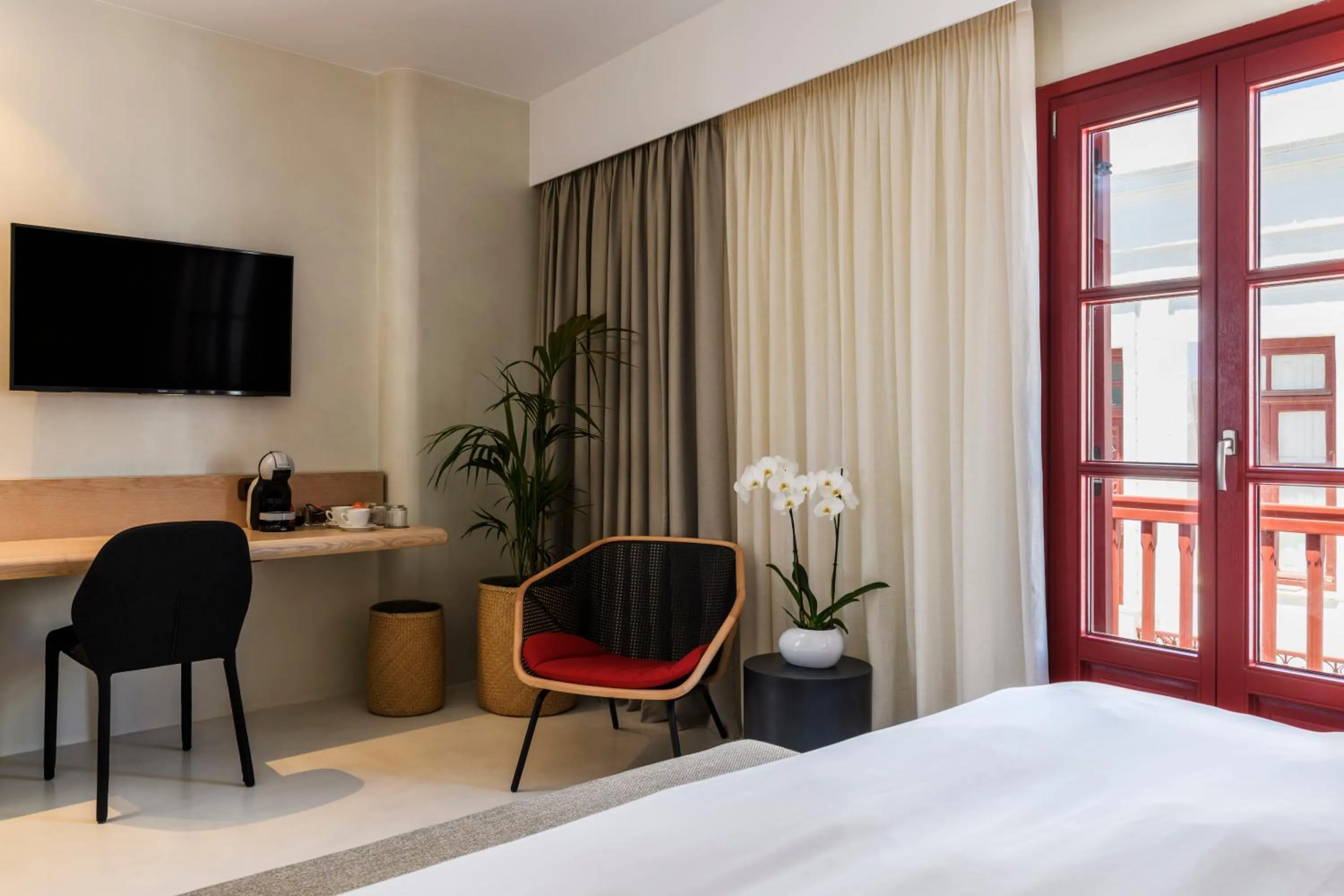 TV and multimedia, Bed in Mykonos Gem